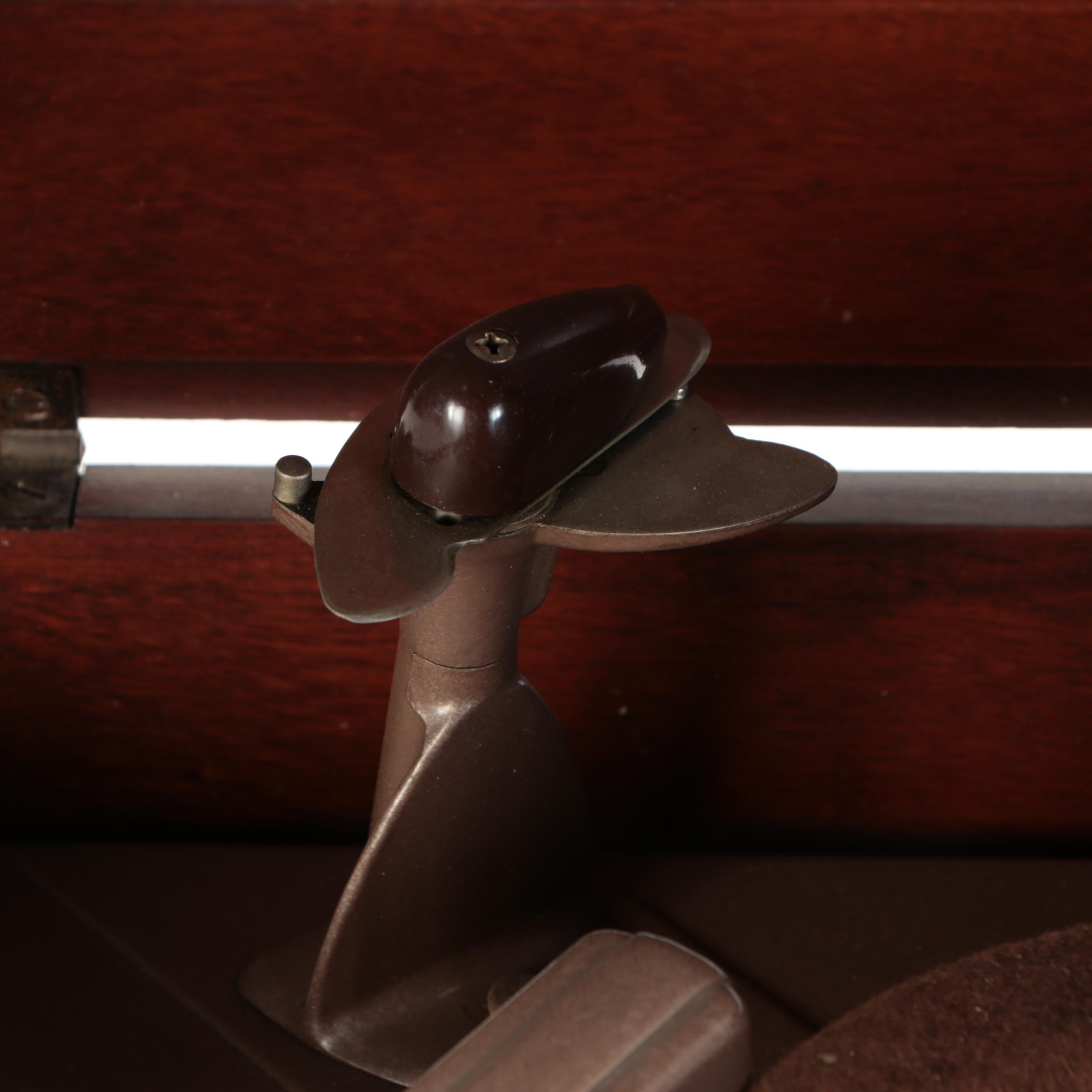 Philco Art Deco Style Wood Tabletop Record Player and Tube Radio, 1940s