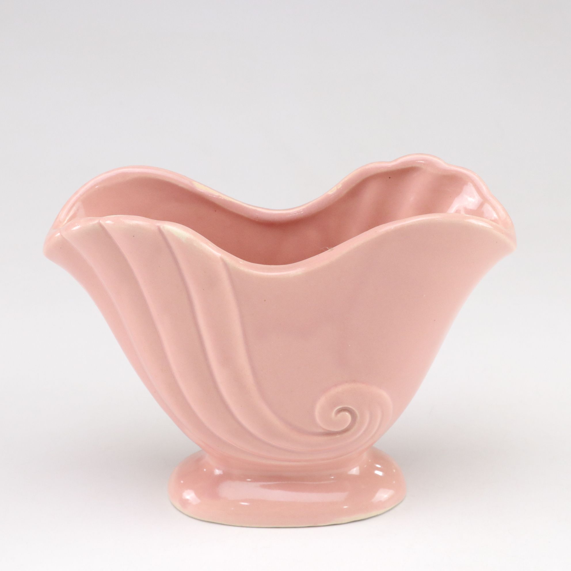 Brush McCoy Vase and Imperial Glass Satin Bowl Featured in Tabletop Collection