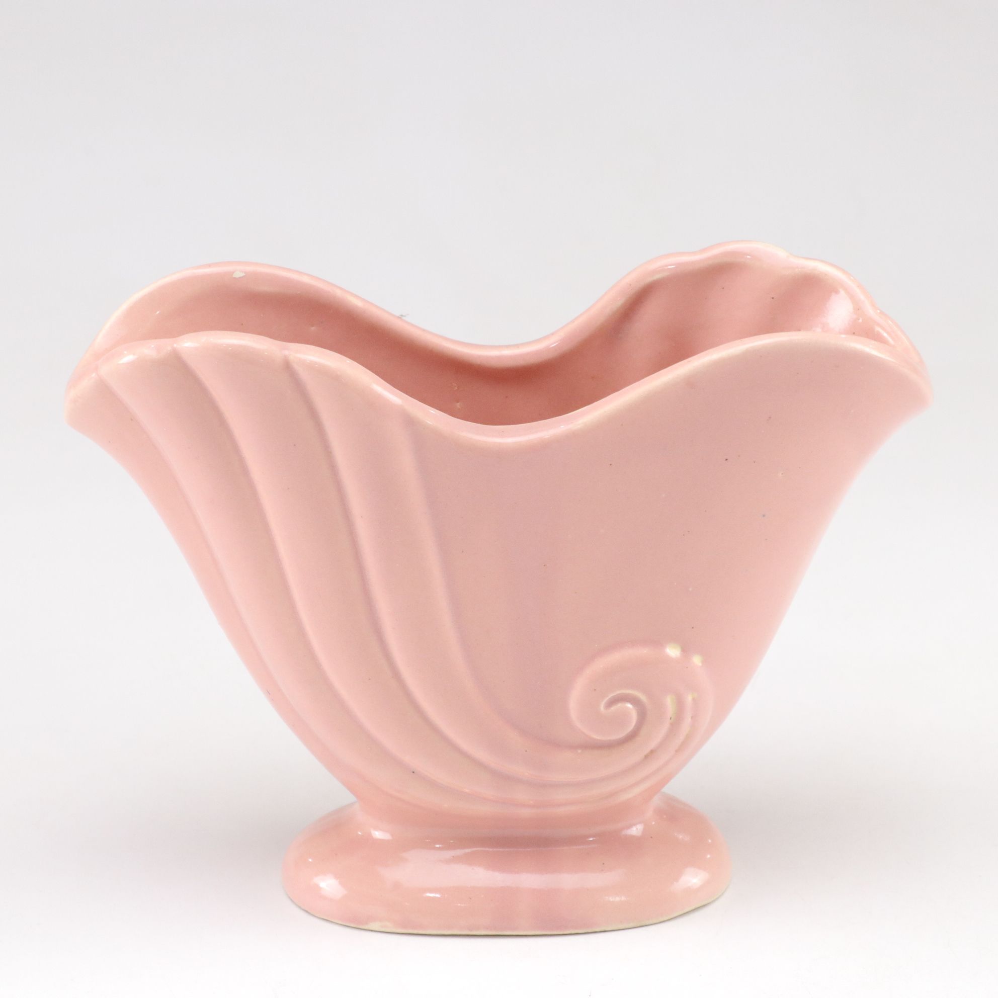 Brush McCoy Vase and Imperial Glass Satin Bowl Featured in Tabletop Collection