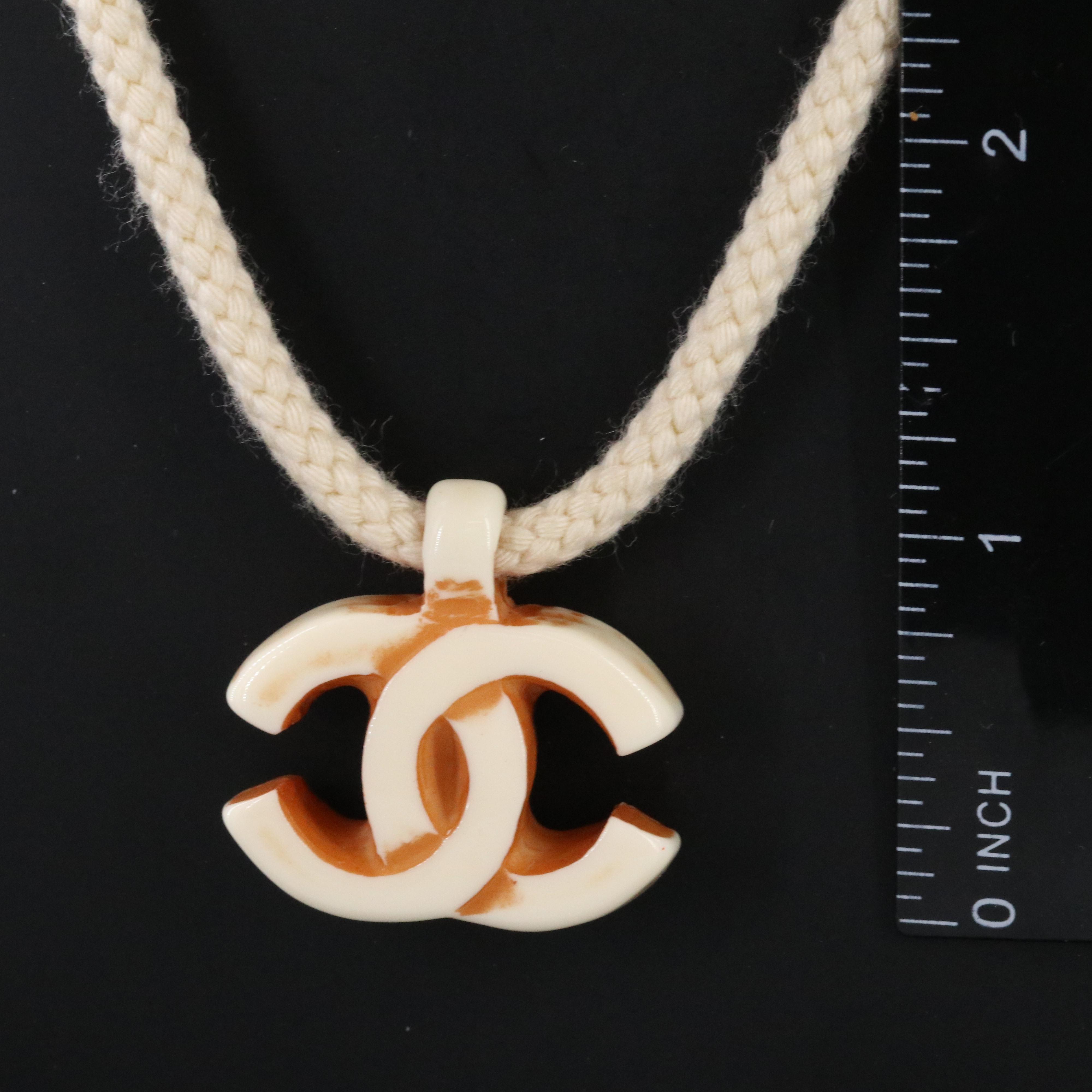 Chanel CC Pendant Cord Necklace 2001