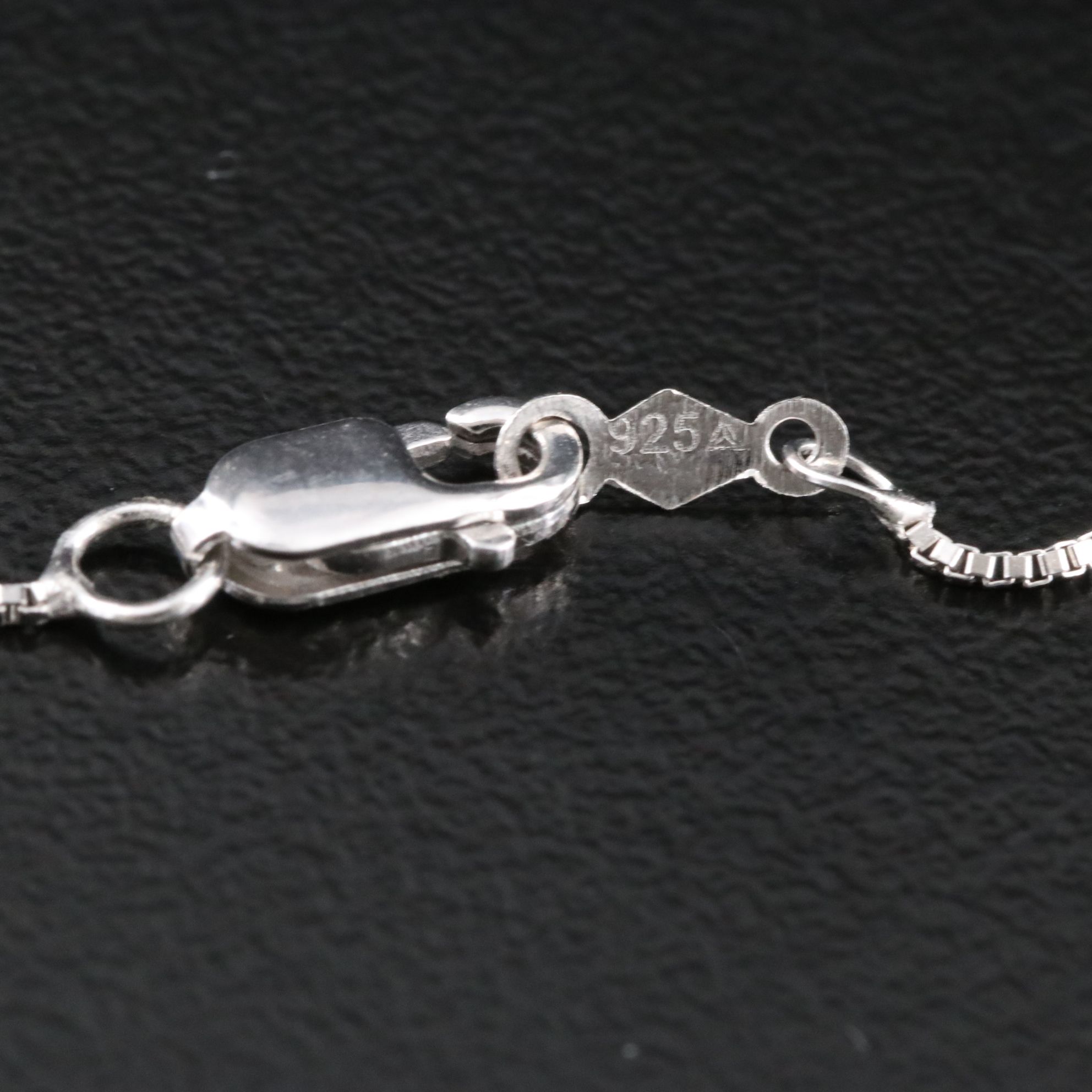 Sterling Diamond Pendant Necklace Including Fancy Blue Diamonds