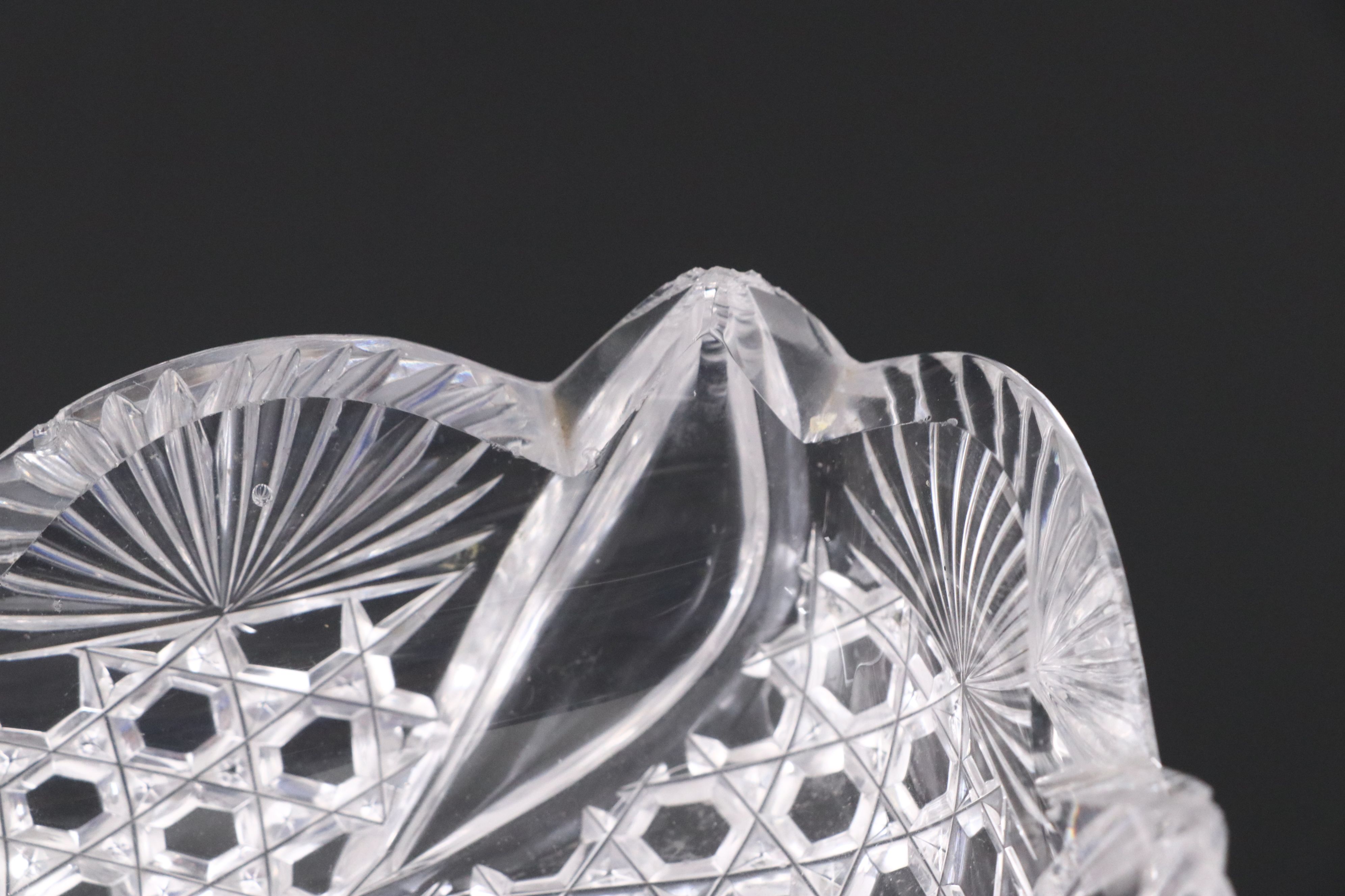 American Brilliant Cut Crystal Bowls, Shakers, and Compote