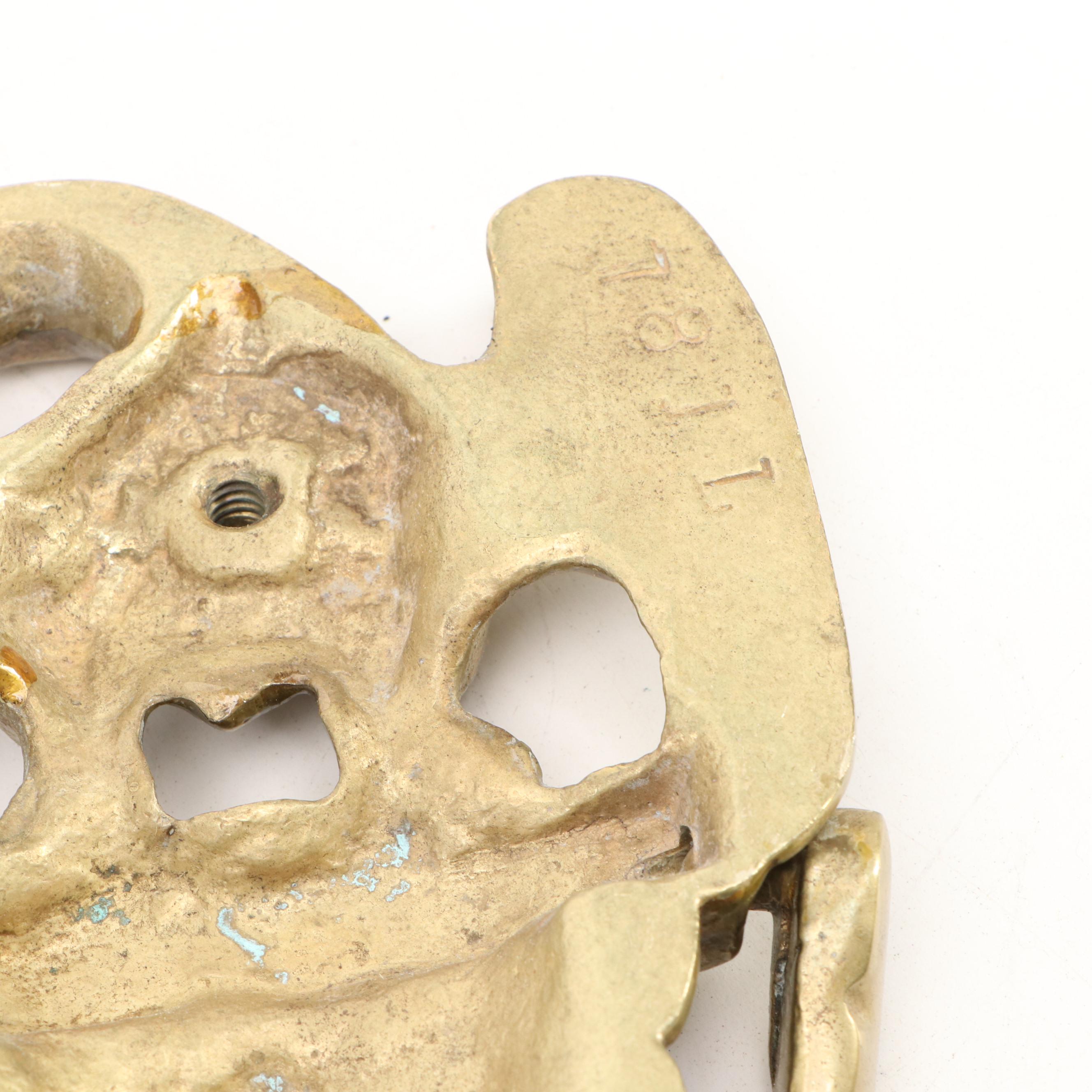 Federal and Victorian Style Brass Door Knockers, Mid to Late 20th Century