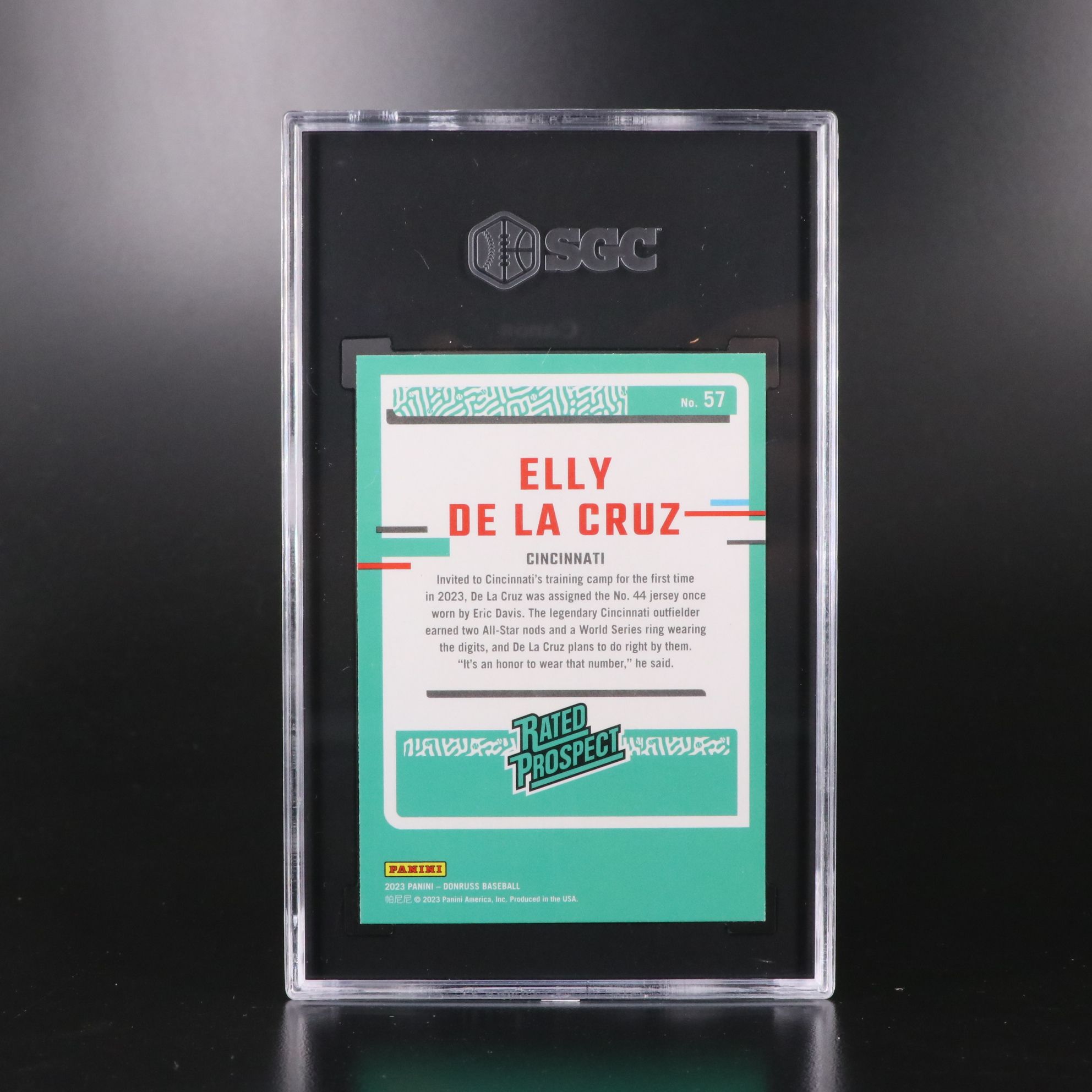 Elly De La Cruz SGC Graded Rookie and Prospect Cincinnati Reds Baseball Cards