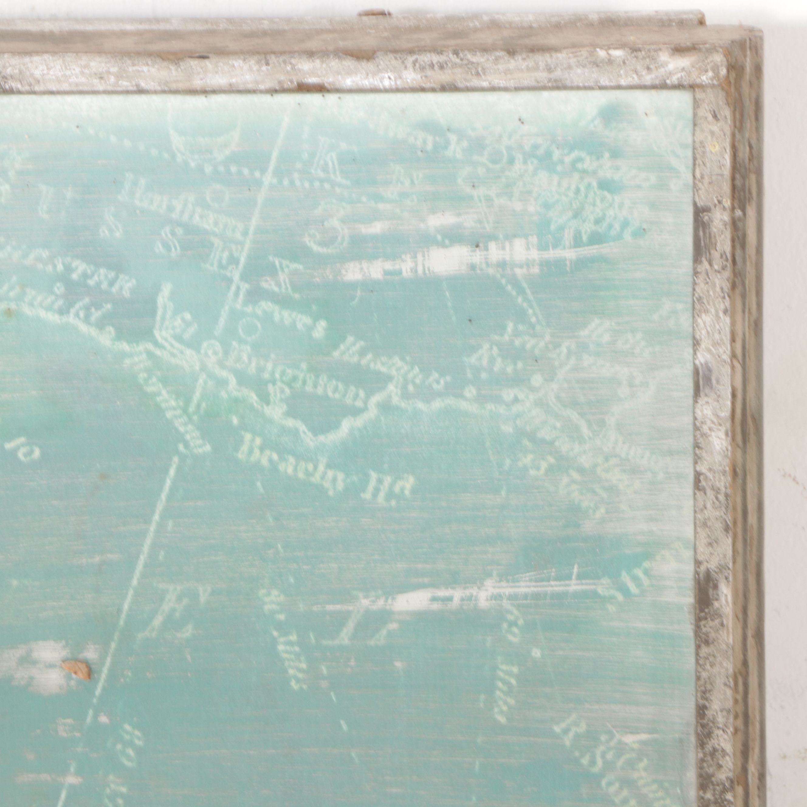 French Style Silvered Wrought Metal Console Table