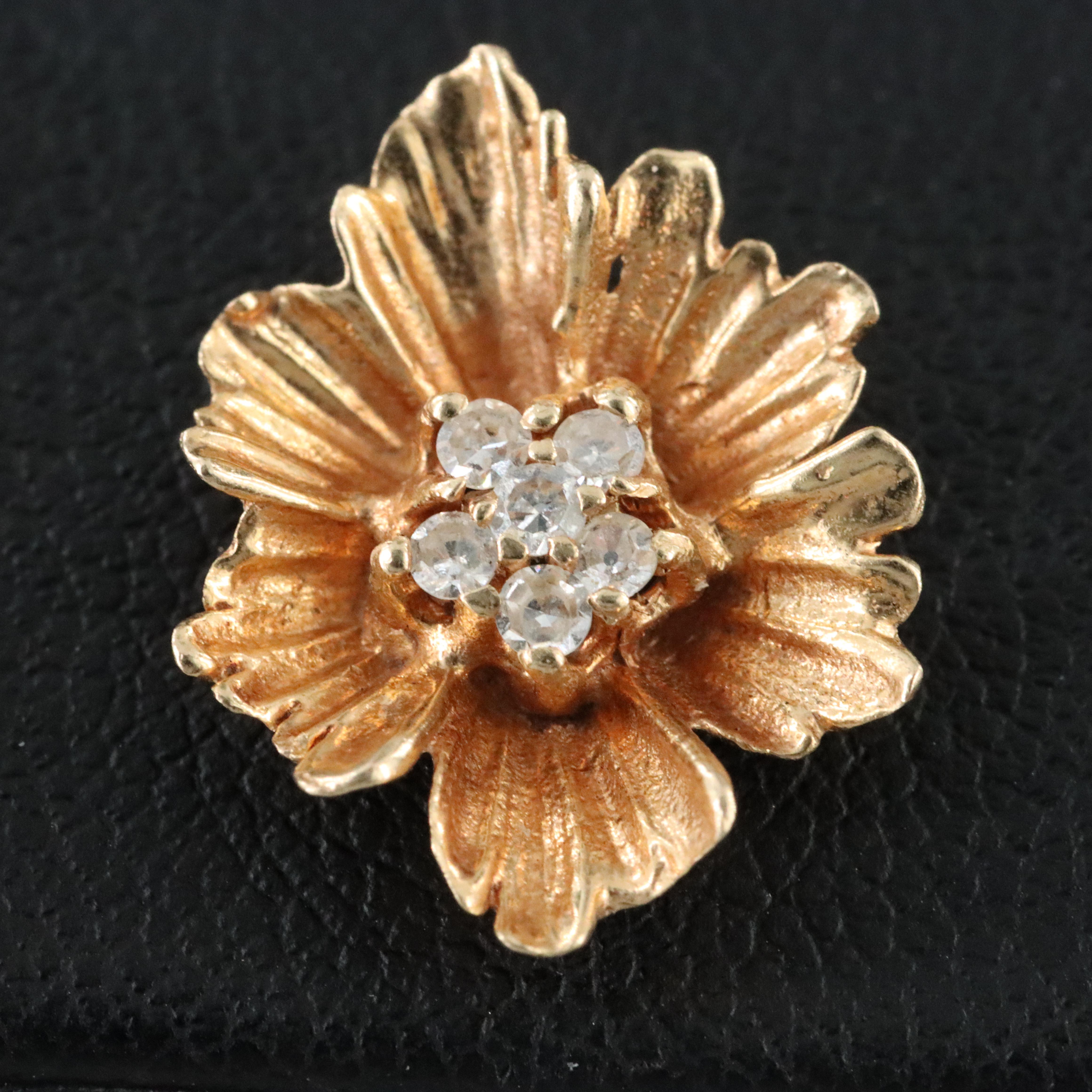 14K 0.20 CTW Diamond Flower Earrings