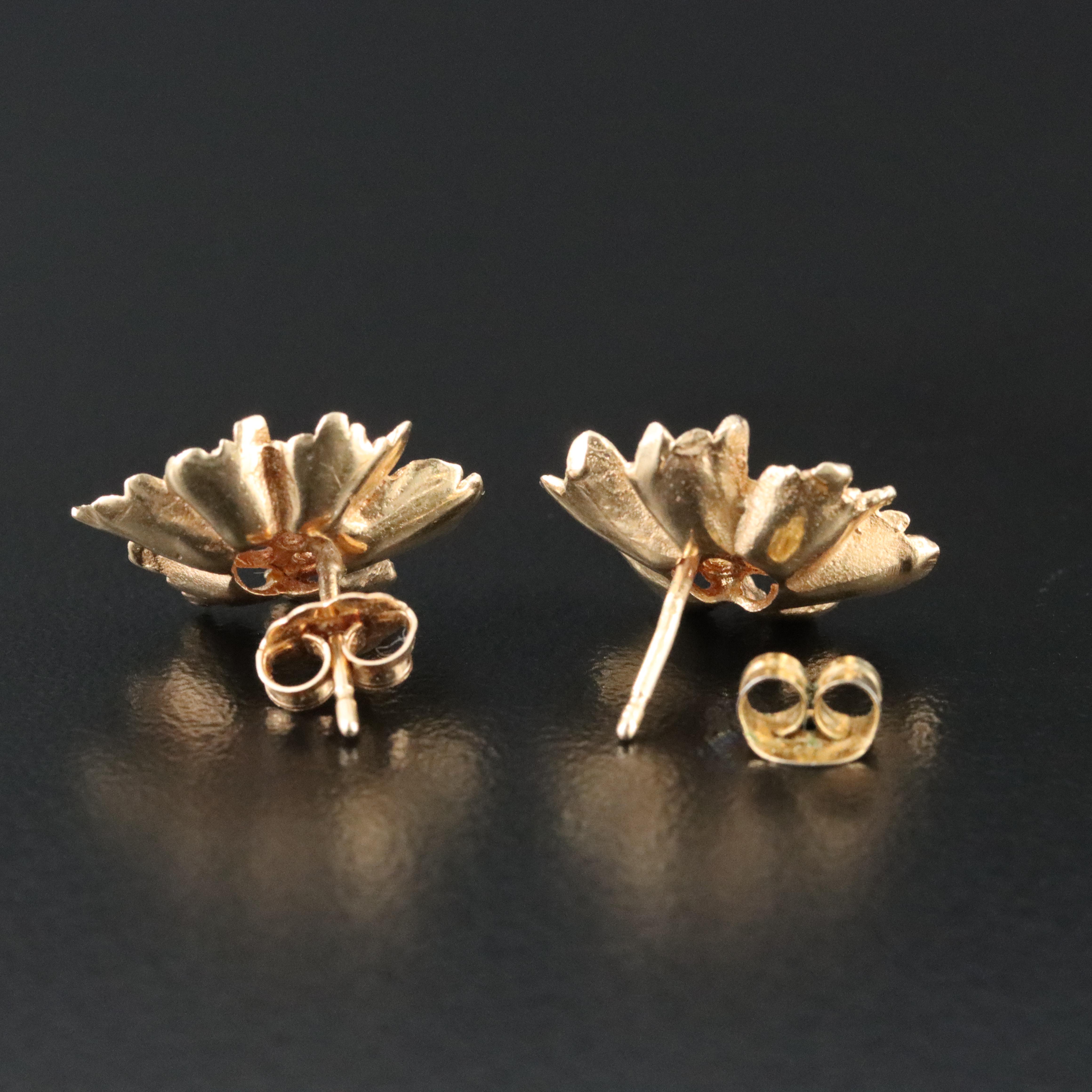 14K 0.20 CTW Diamond Flower Earrings