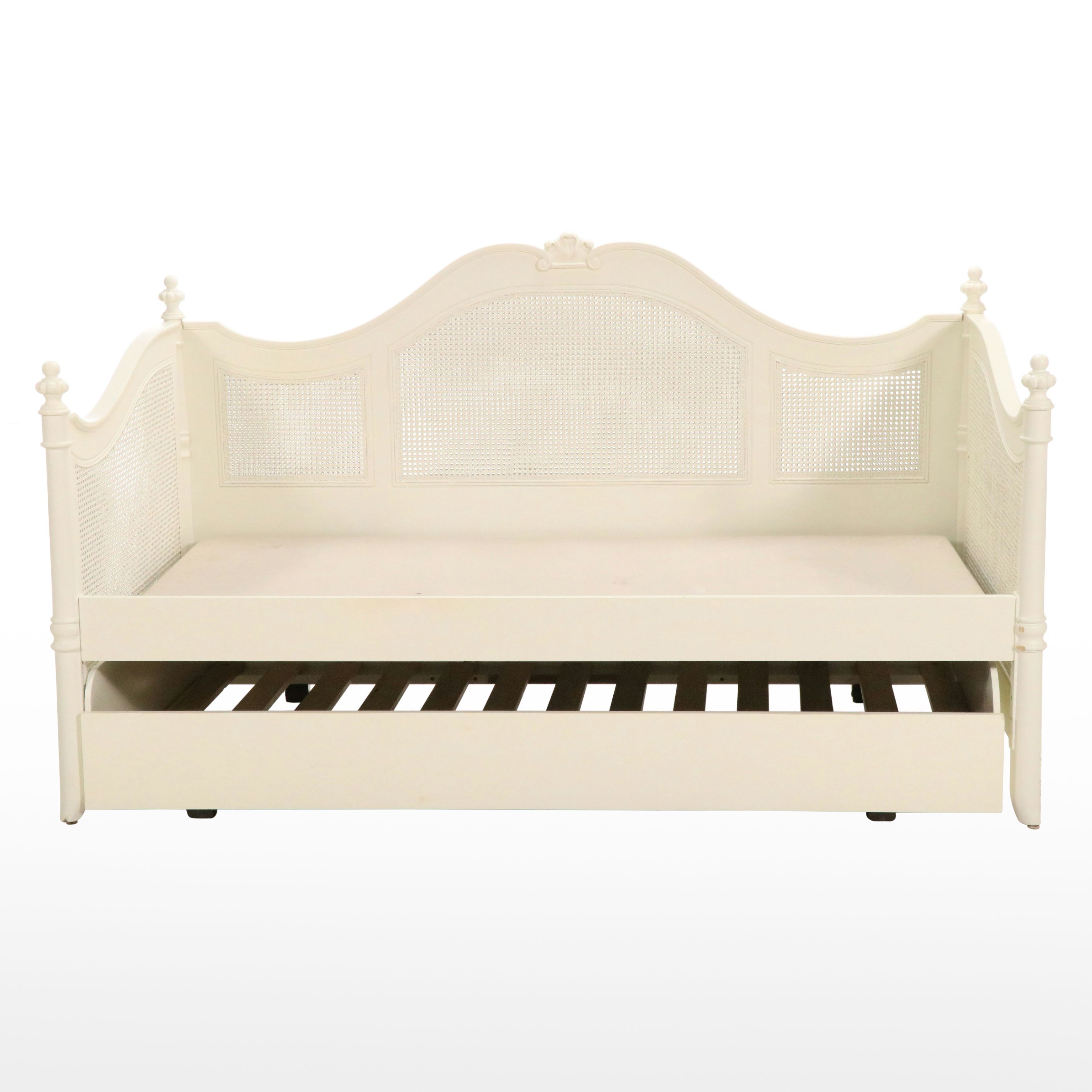 Stanley Furniture French Style Painted Wood and Cane Daybed