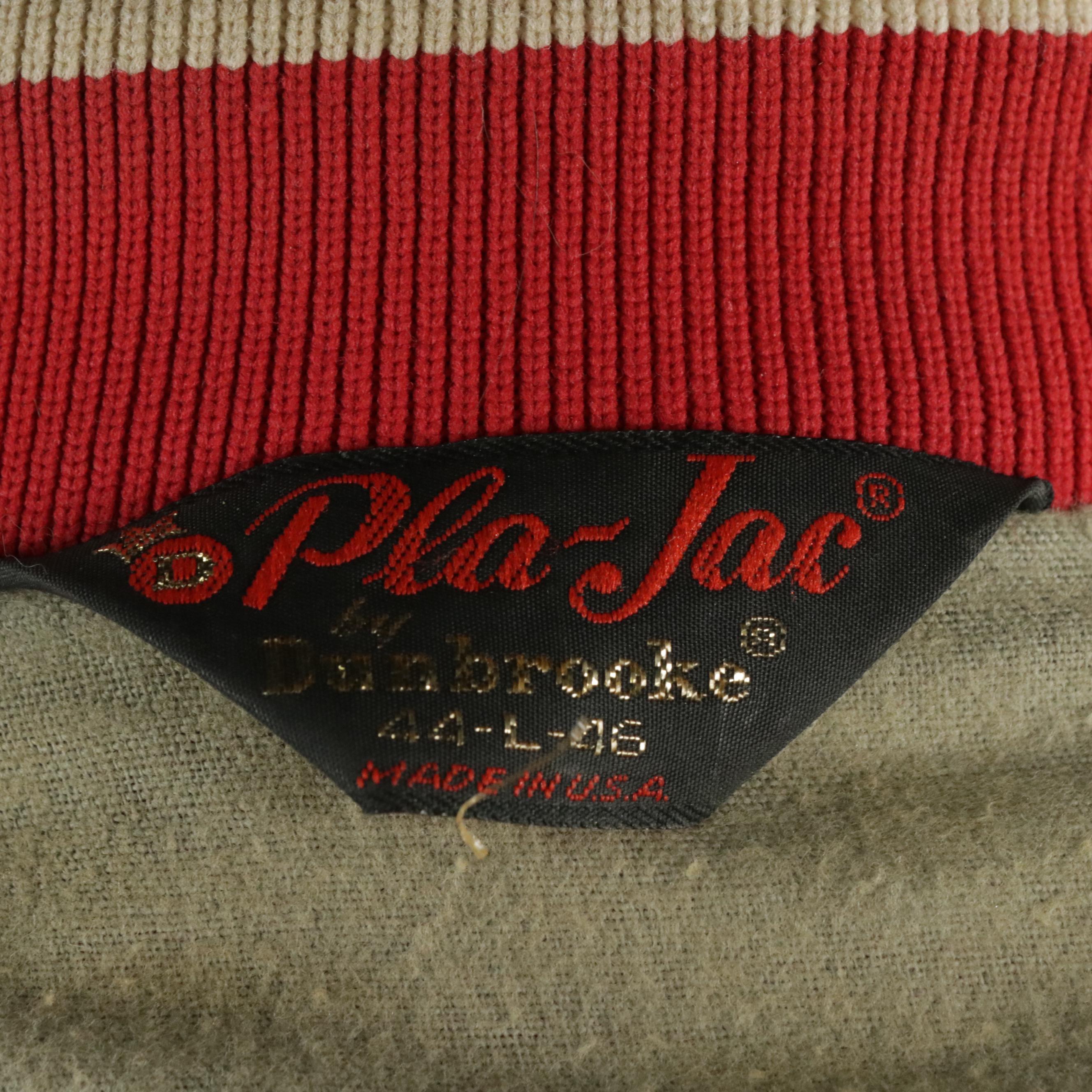 Men's Vintage Seagram's Embroidered Satin Bomber Jacket with Other Red Jacket