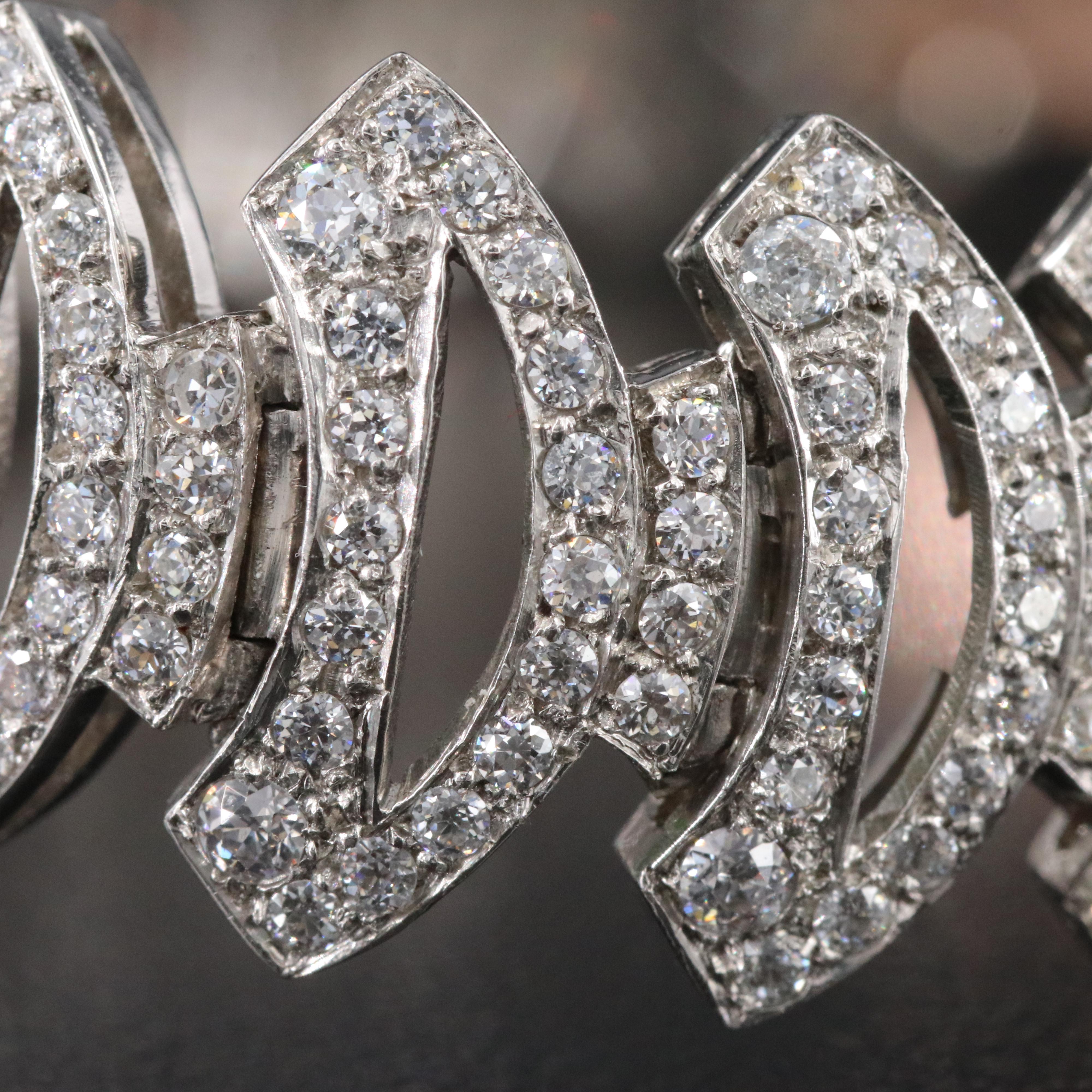 Tiffany & Co. Art Deco Platinum Jadeite and 11.08 CTW Diamond Bracelet