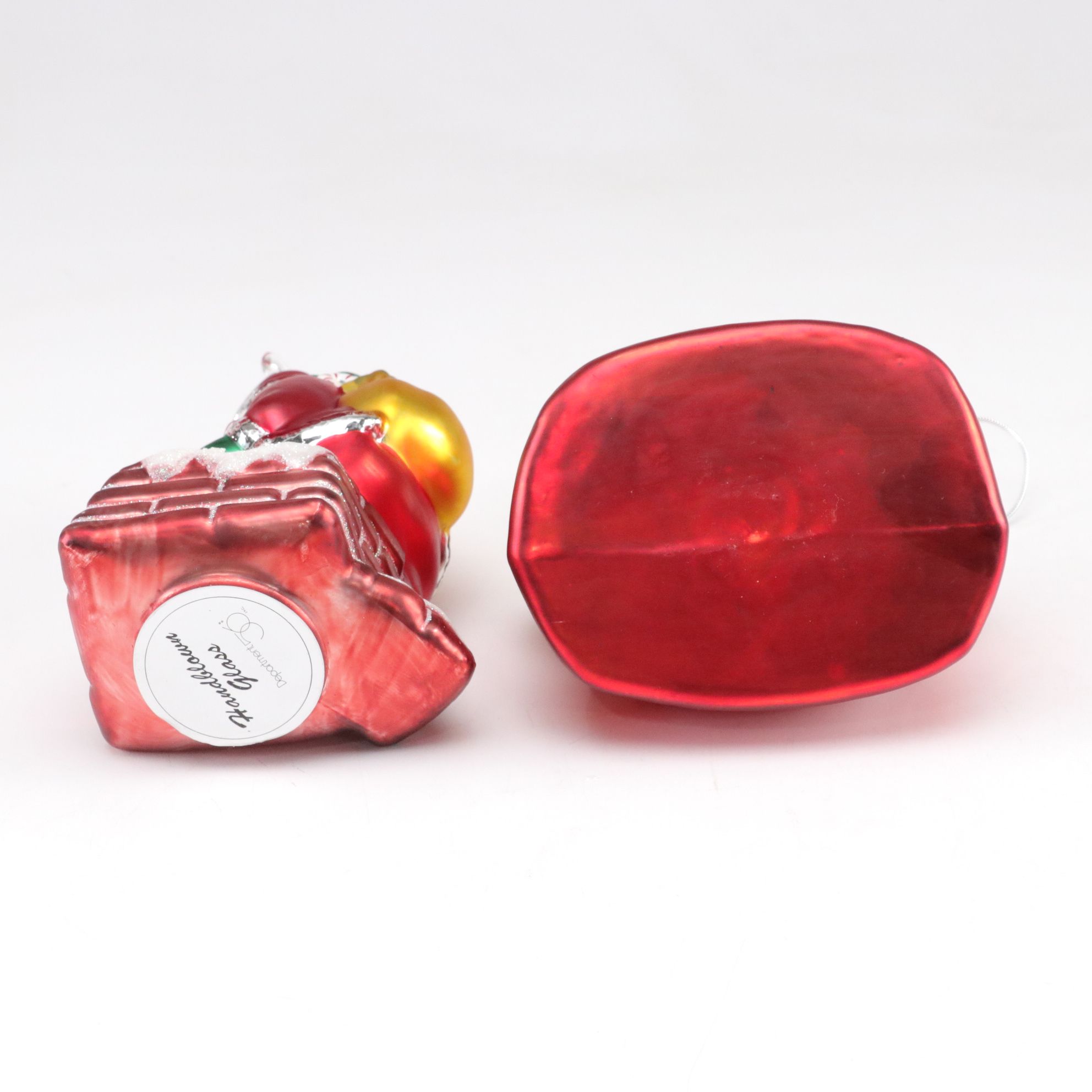 Mercury Glass Style Santa Claus Ornaments