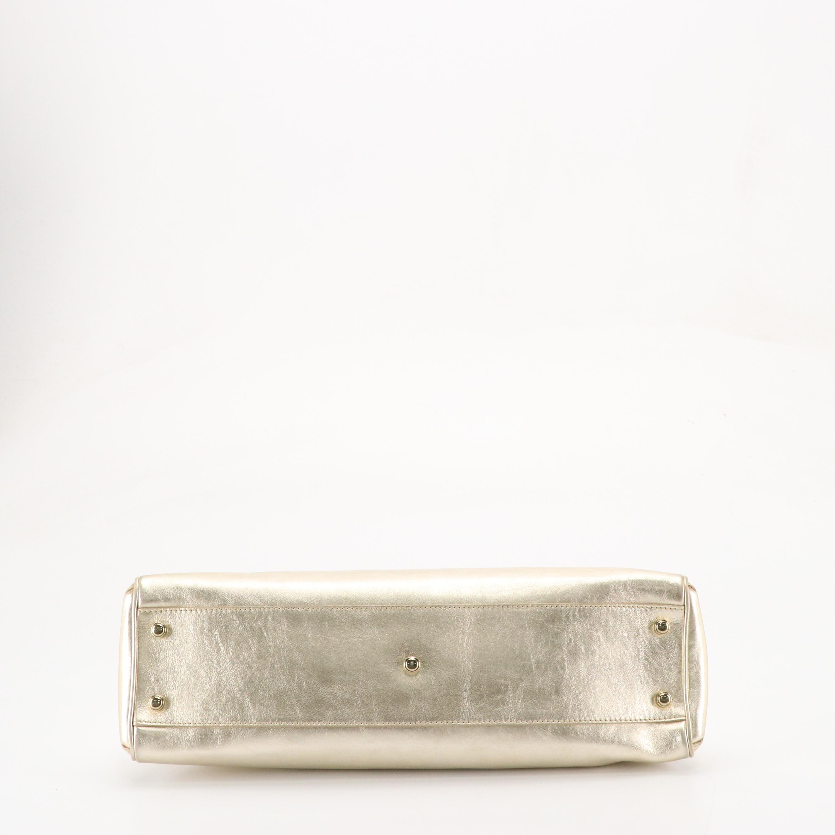 Cartier Marcello de Cartier Handbag in Soft Gold Metallic Leather