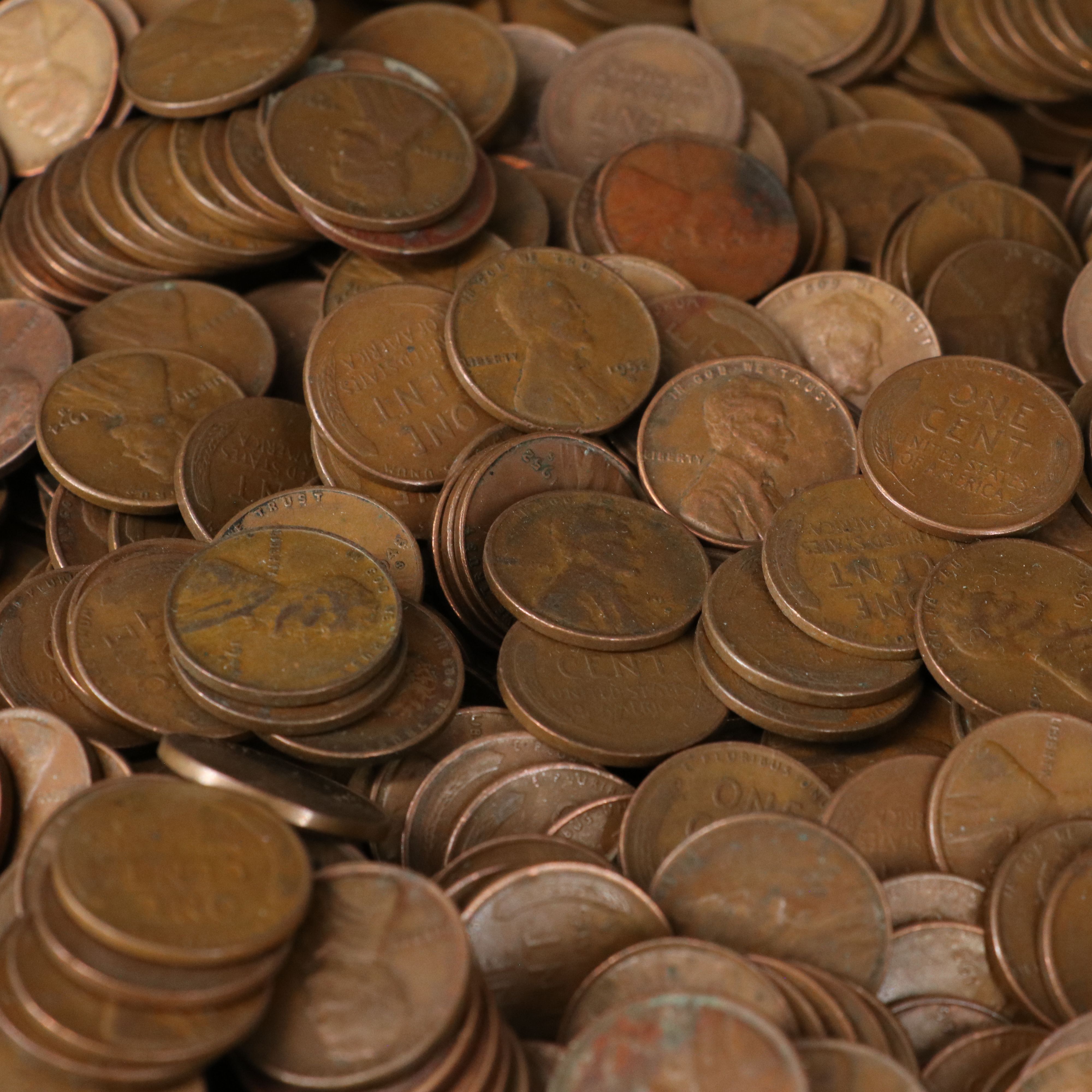 Canvas Bag of 5,000 Lincoln Wheat Cents, All San Francisco Mint