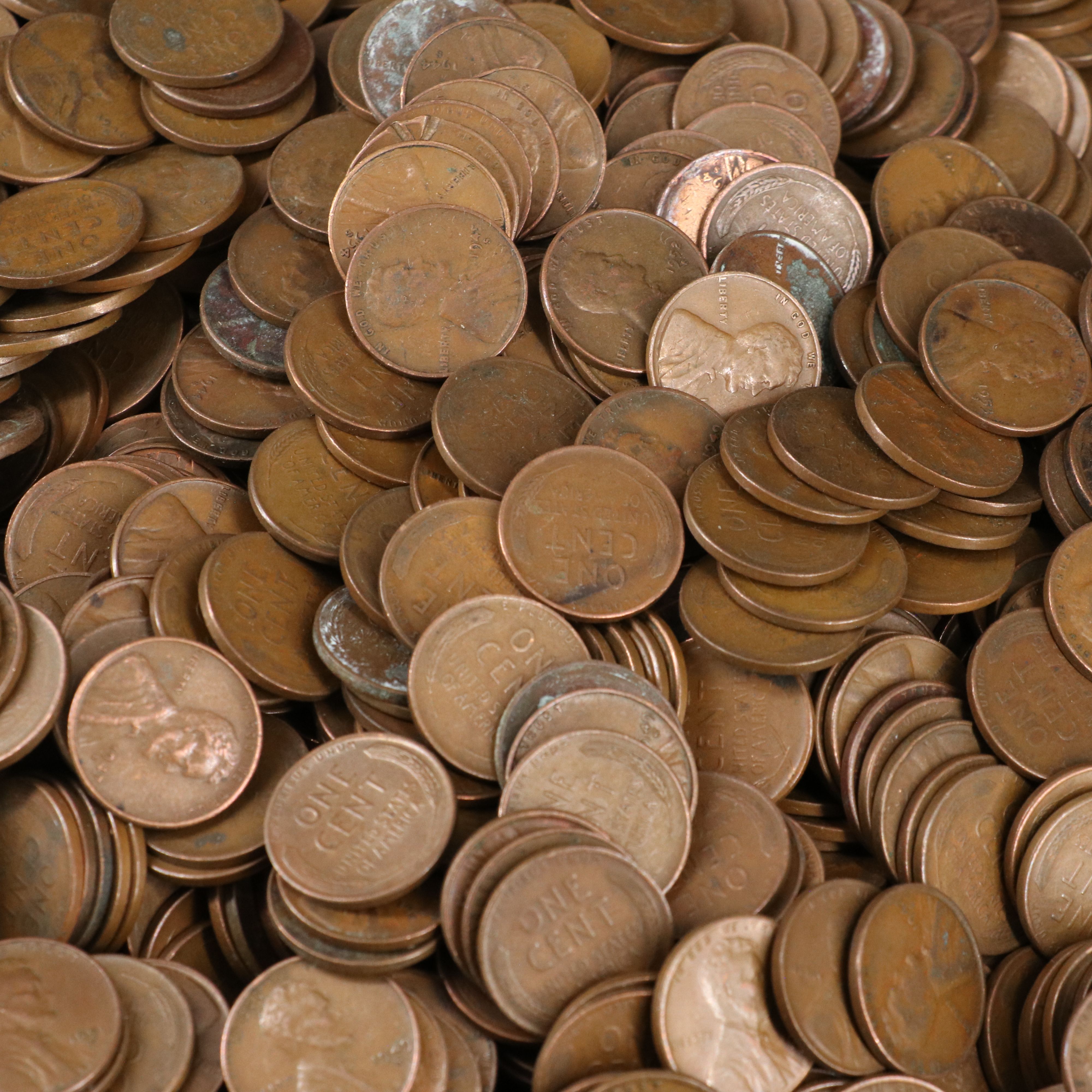 Canvas Bag of 5,000 Lincoln Wheat Cents, All San Francisco Mint