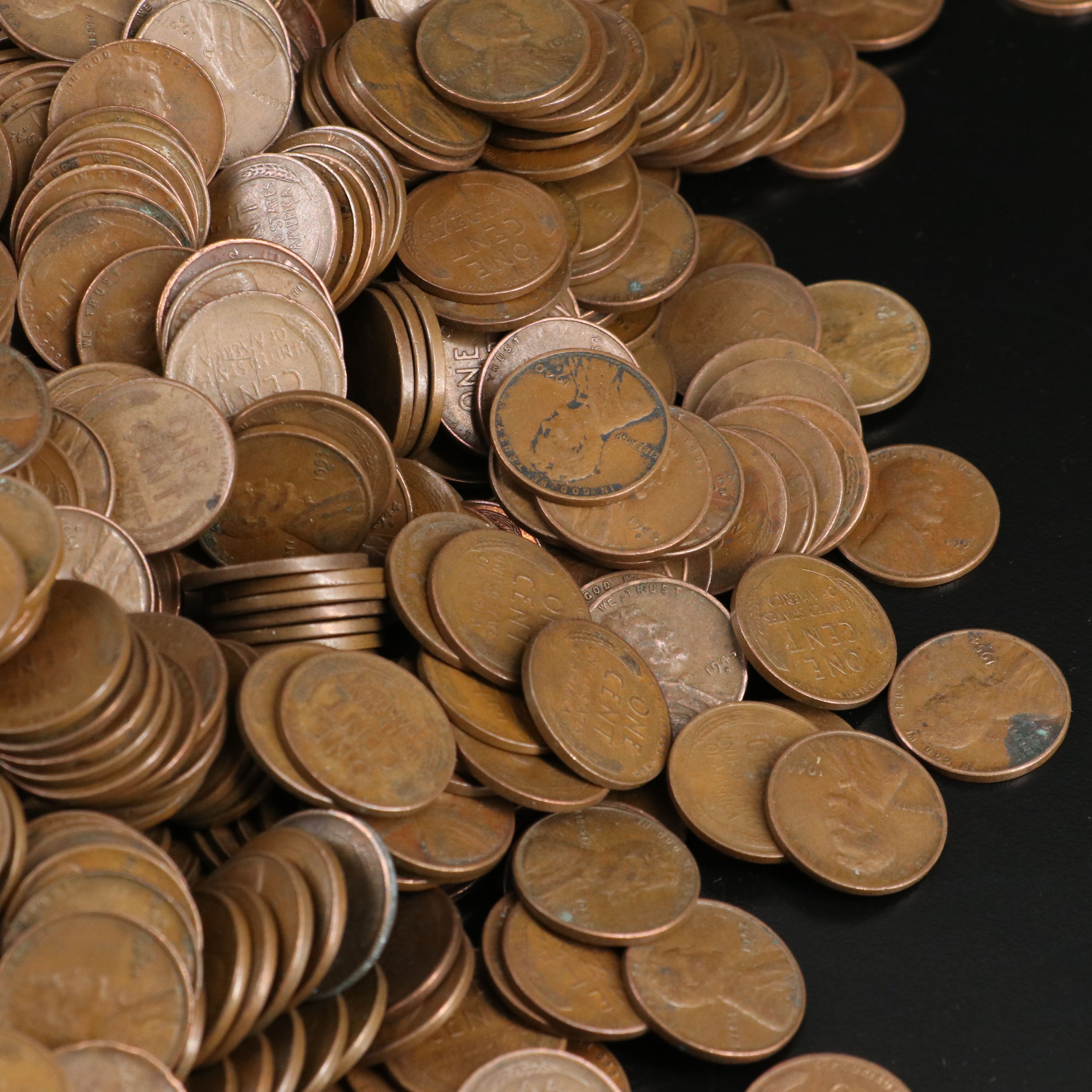 Canvas Bag of 5,000 Lincoln Wheat Cents, All San Francisco Mint