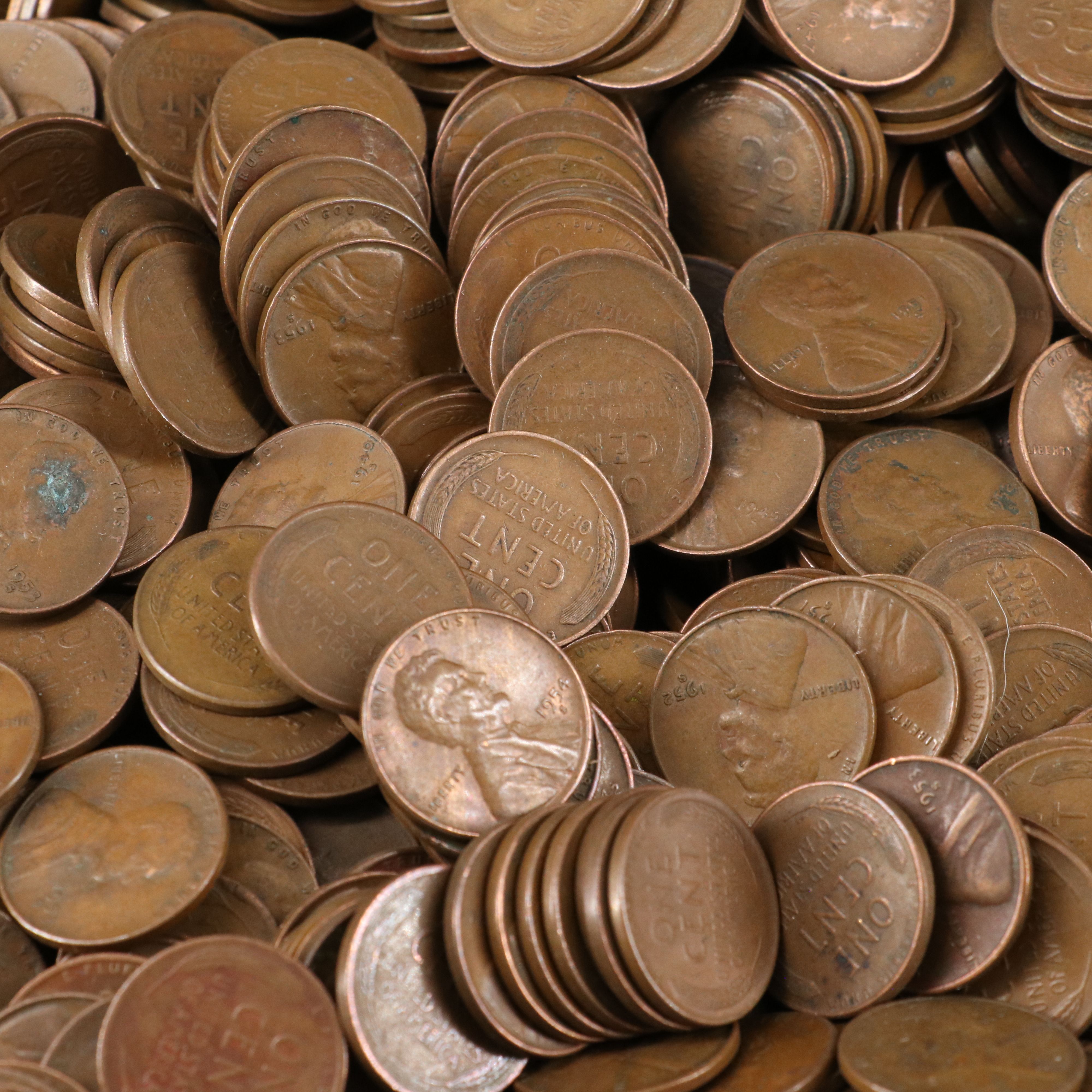 Canvas Bag of 5,000 Lincoln Wheat Cents, All San Francisco Mint