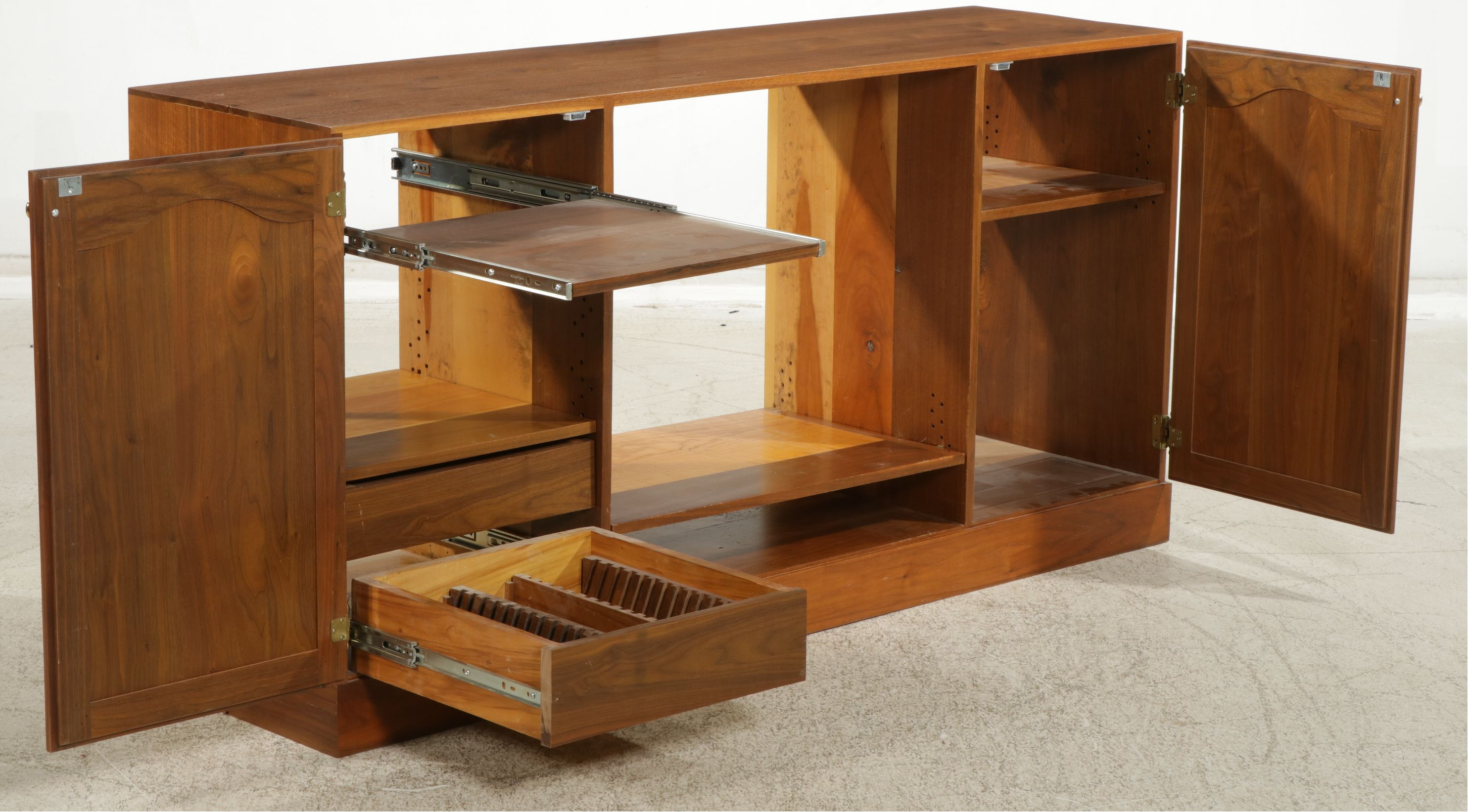 Cherry Television and Media Console  Cabinet