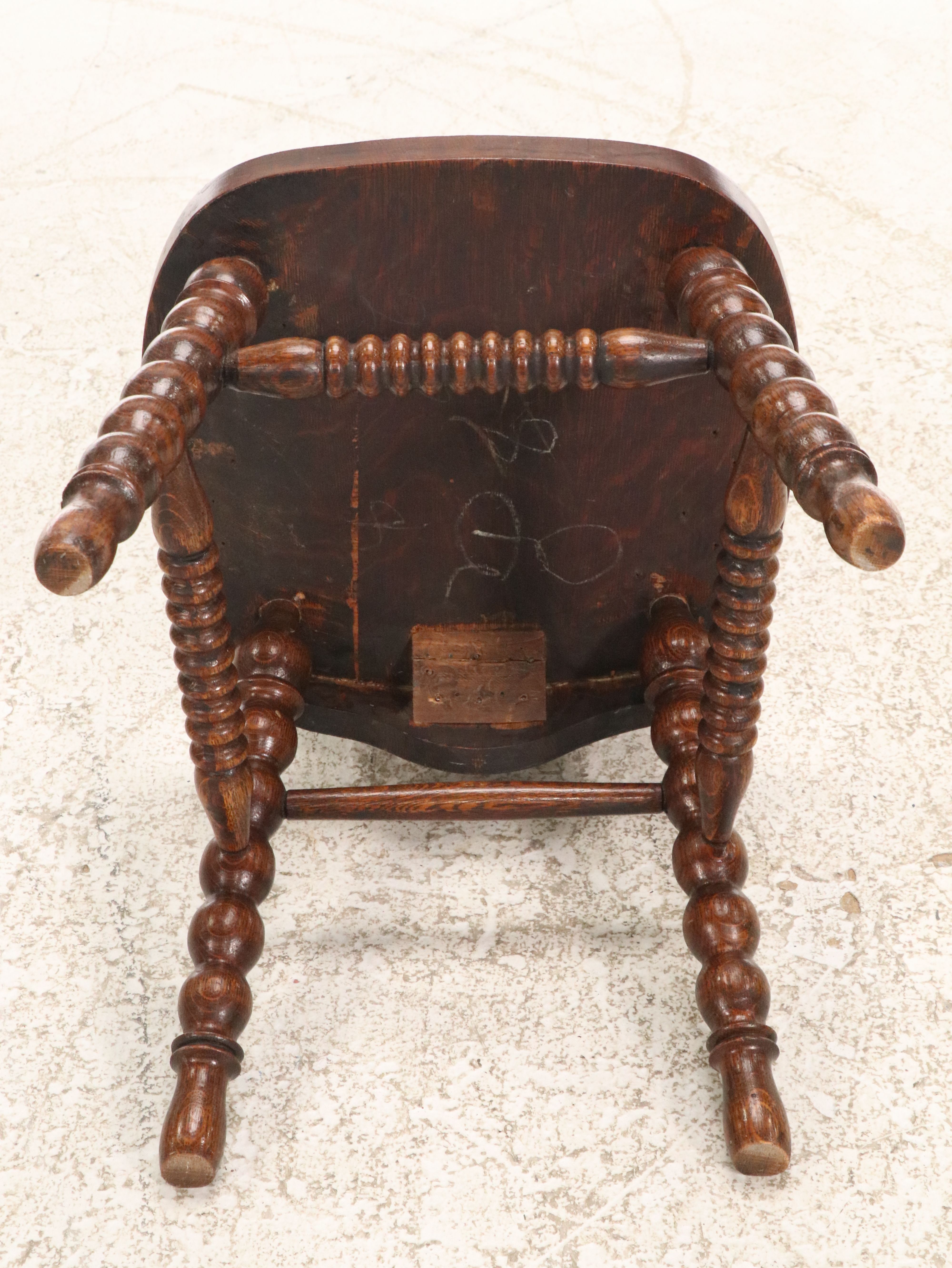 Jacobean Revival Carved Oak Side Chair, 19th Century