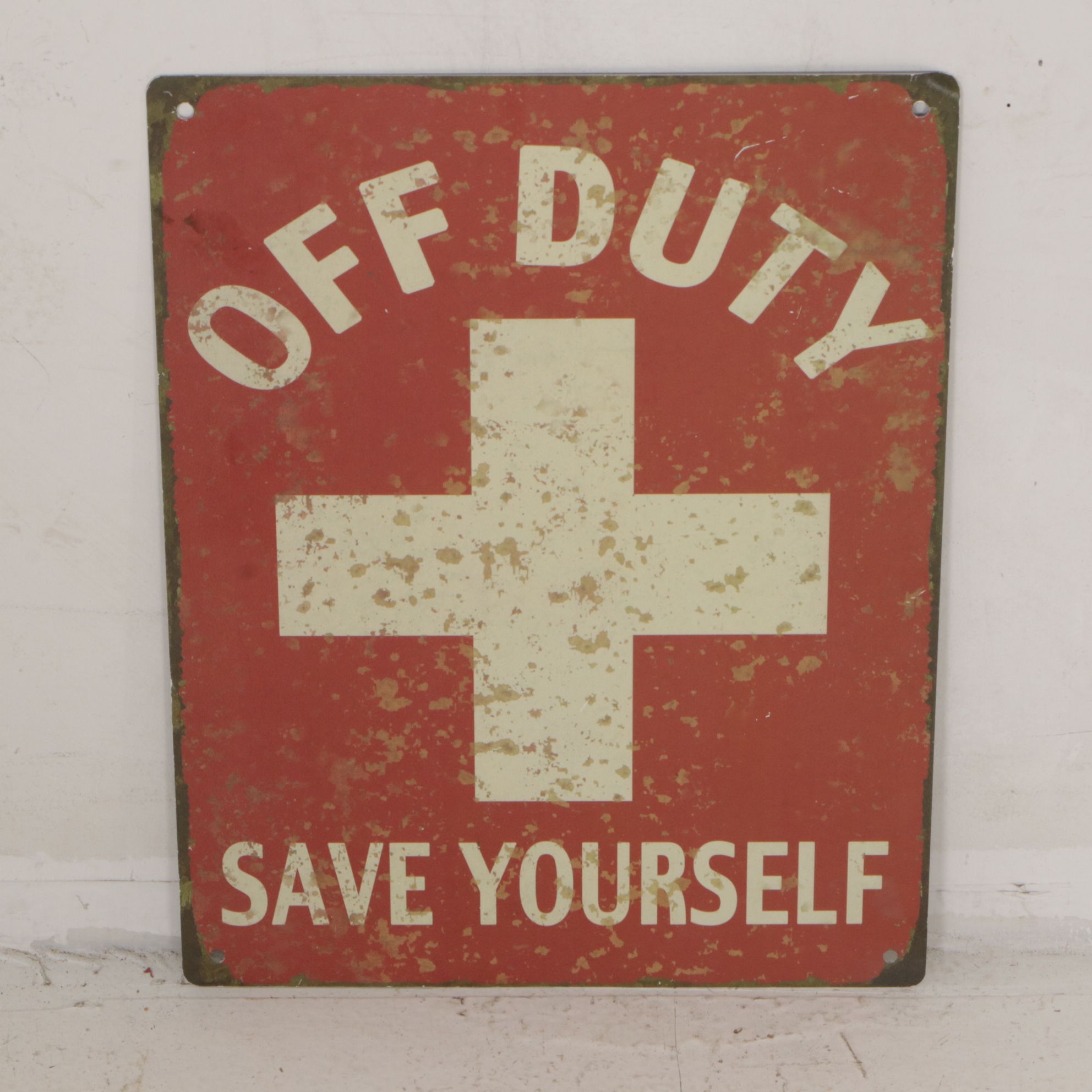 "Snob Beach Lifeguard" and "Off Duty - Save Yourself" Decorative Wall Signs