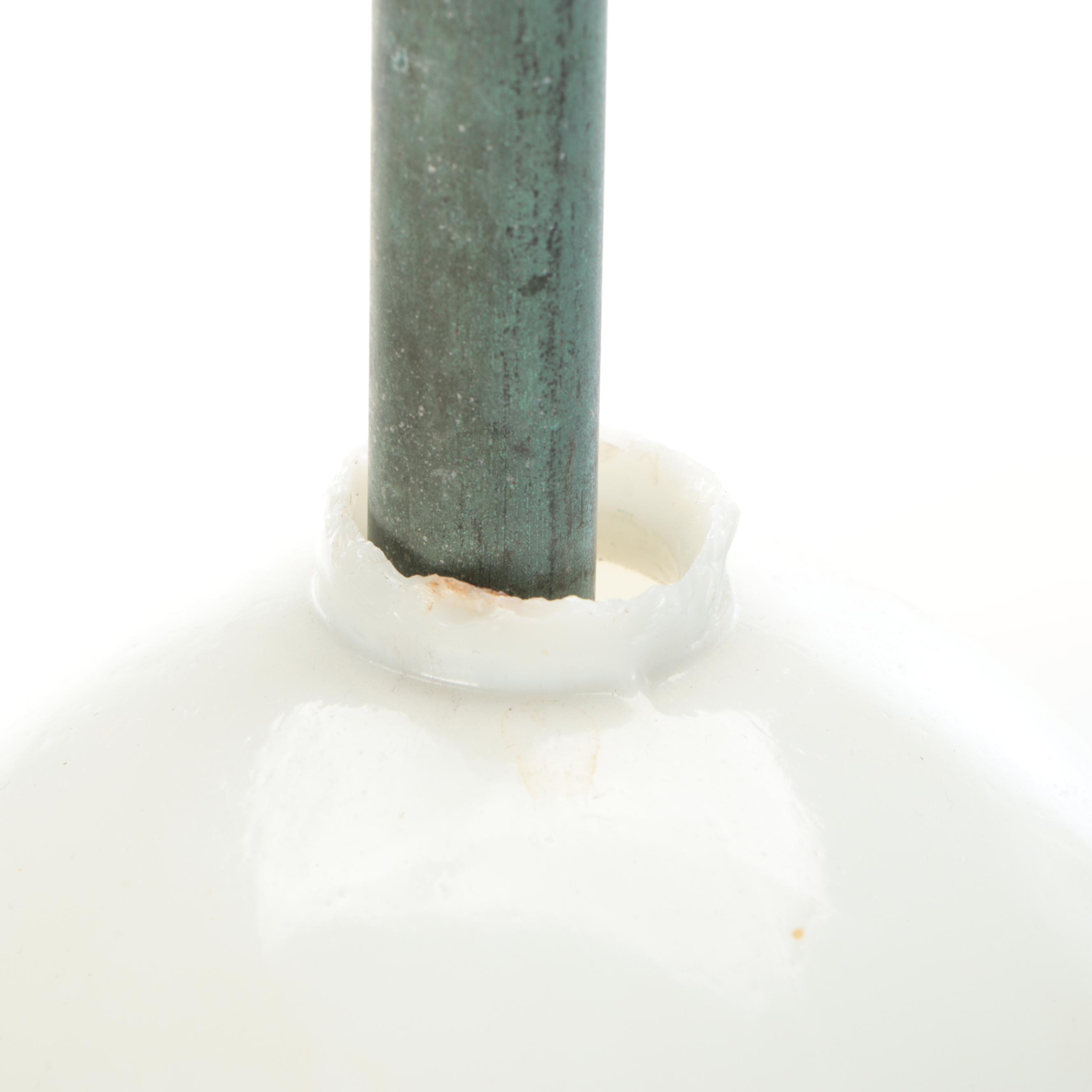 Victorian Rooftop Lightning Rod Glass Insulators