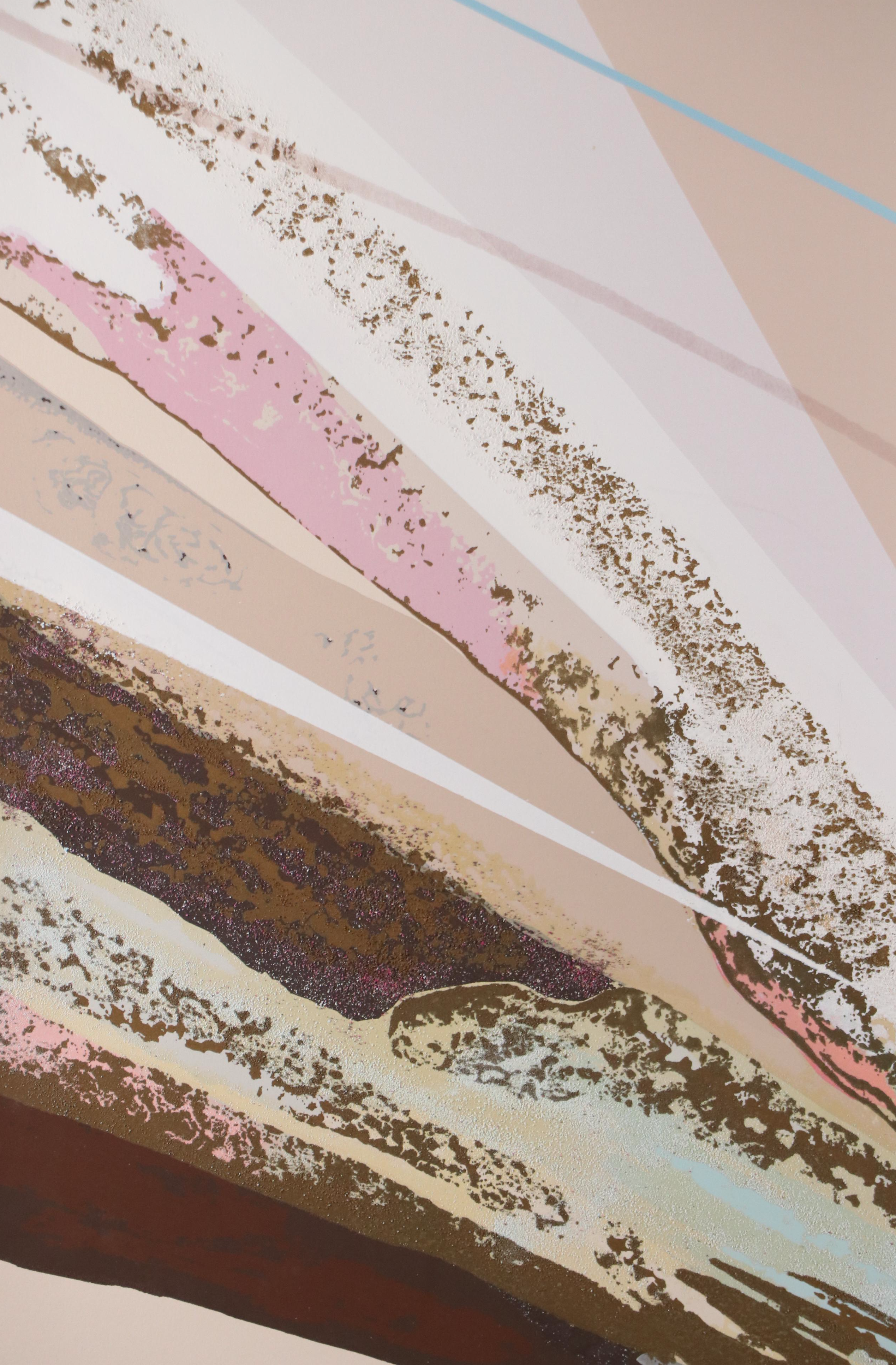 Elba Alvarez Abstract Textured Serigraph "Poem of Color," Late 20th–21st C.