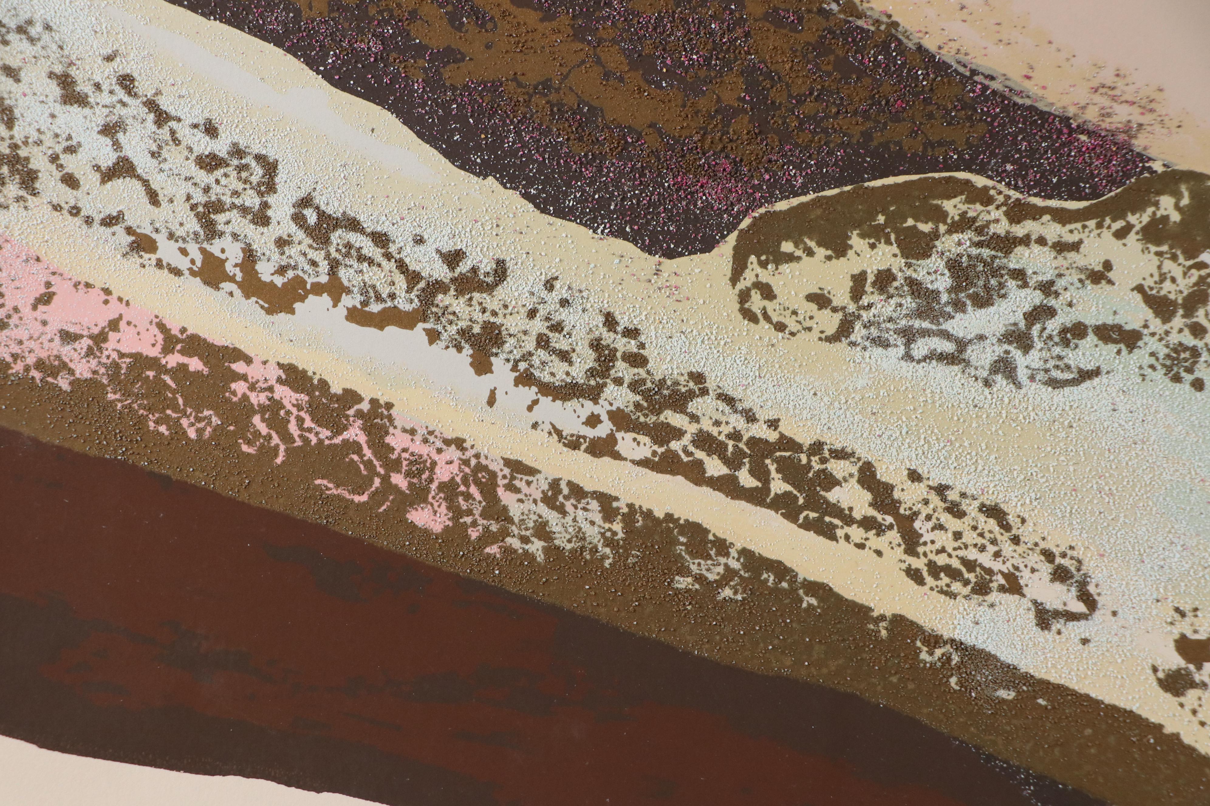 Elba Alvarez Abstract Textured Serigraph "Poem of Color," Late 20th–21st C.