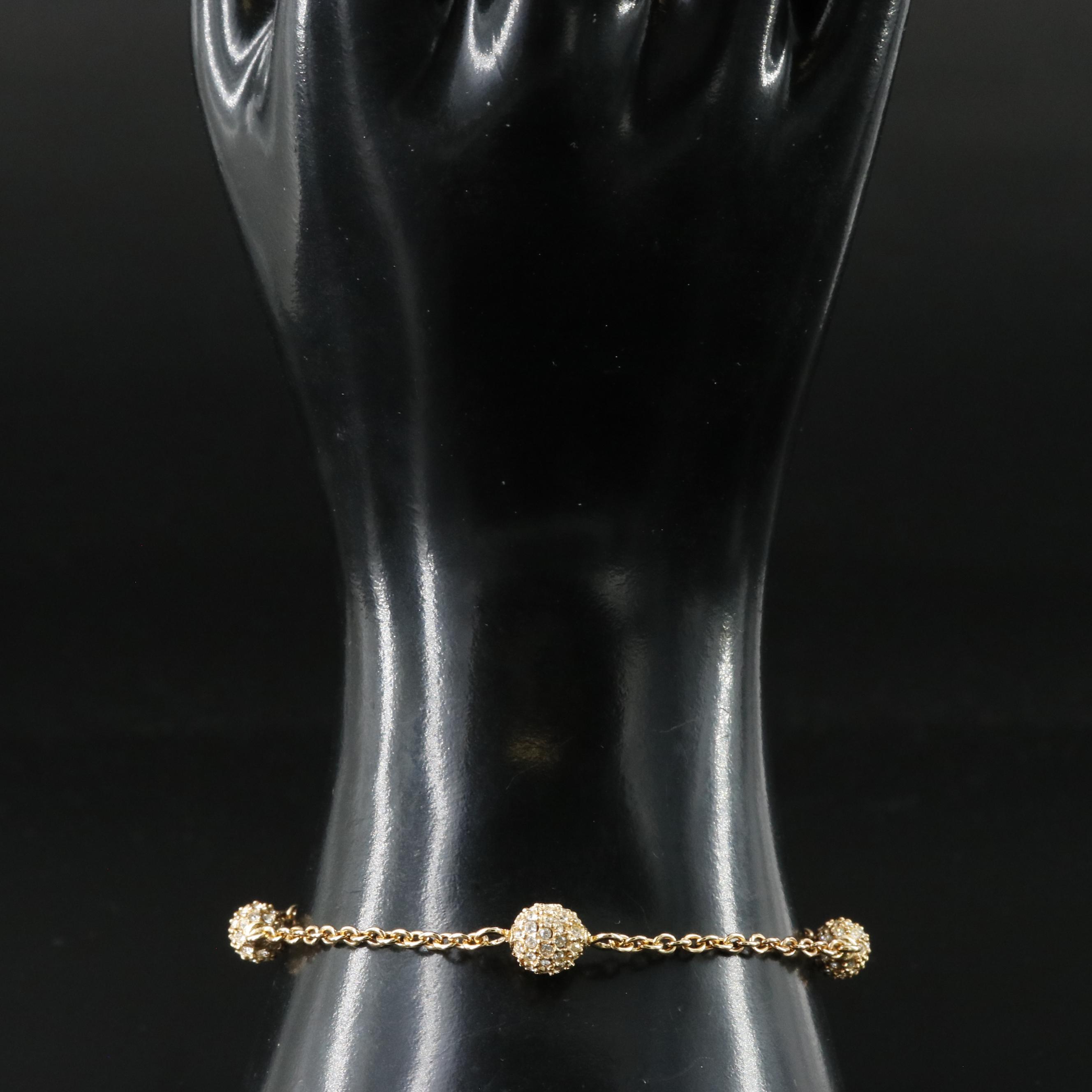 Christian Dior Crystal Earrings and Station Bracelet