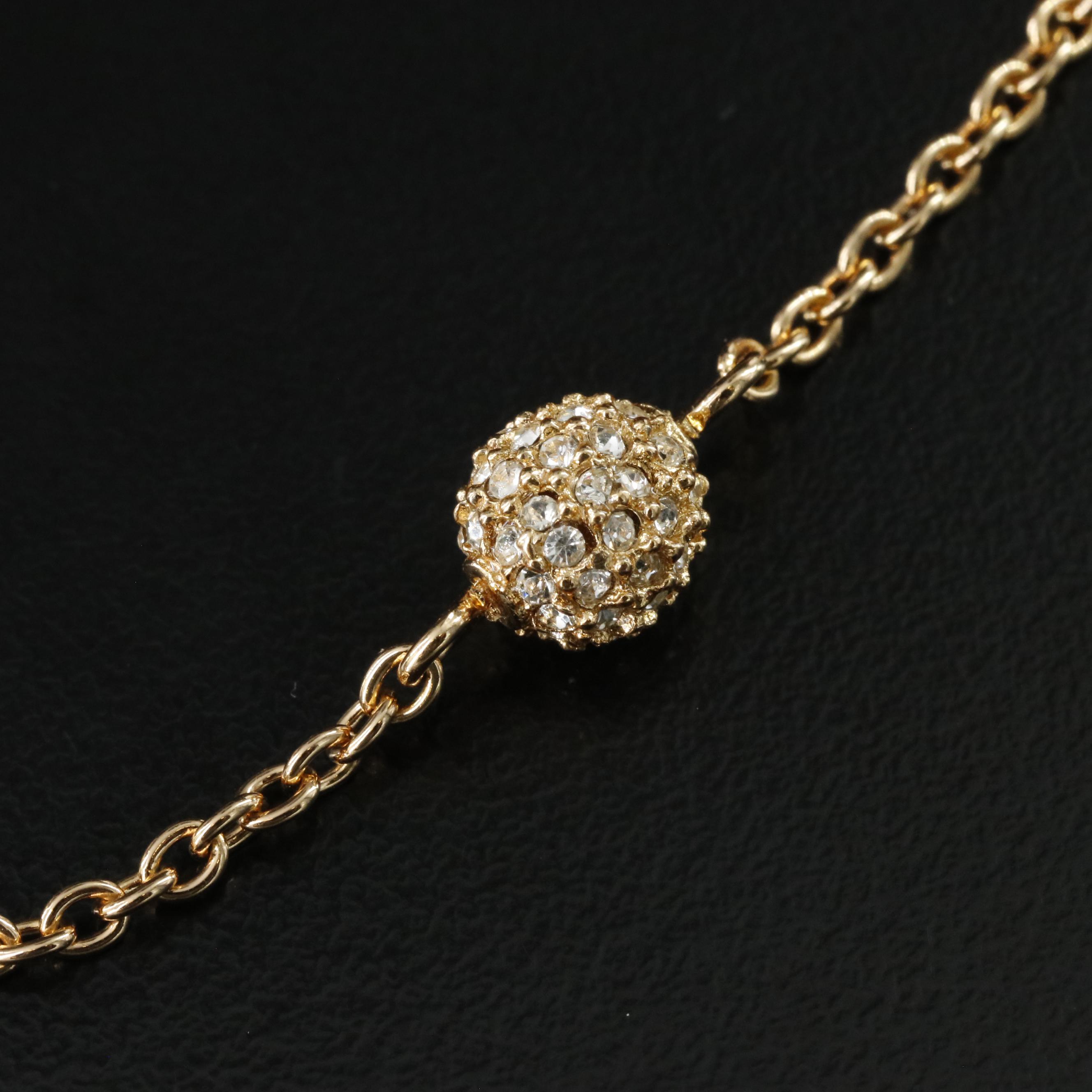 Christian Dior Crystal Earrings and Station Bracelet