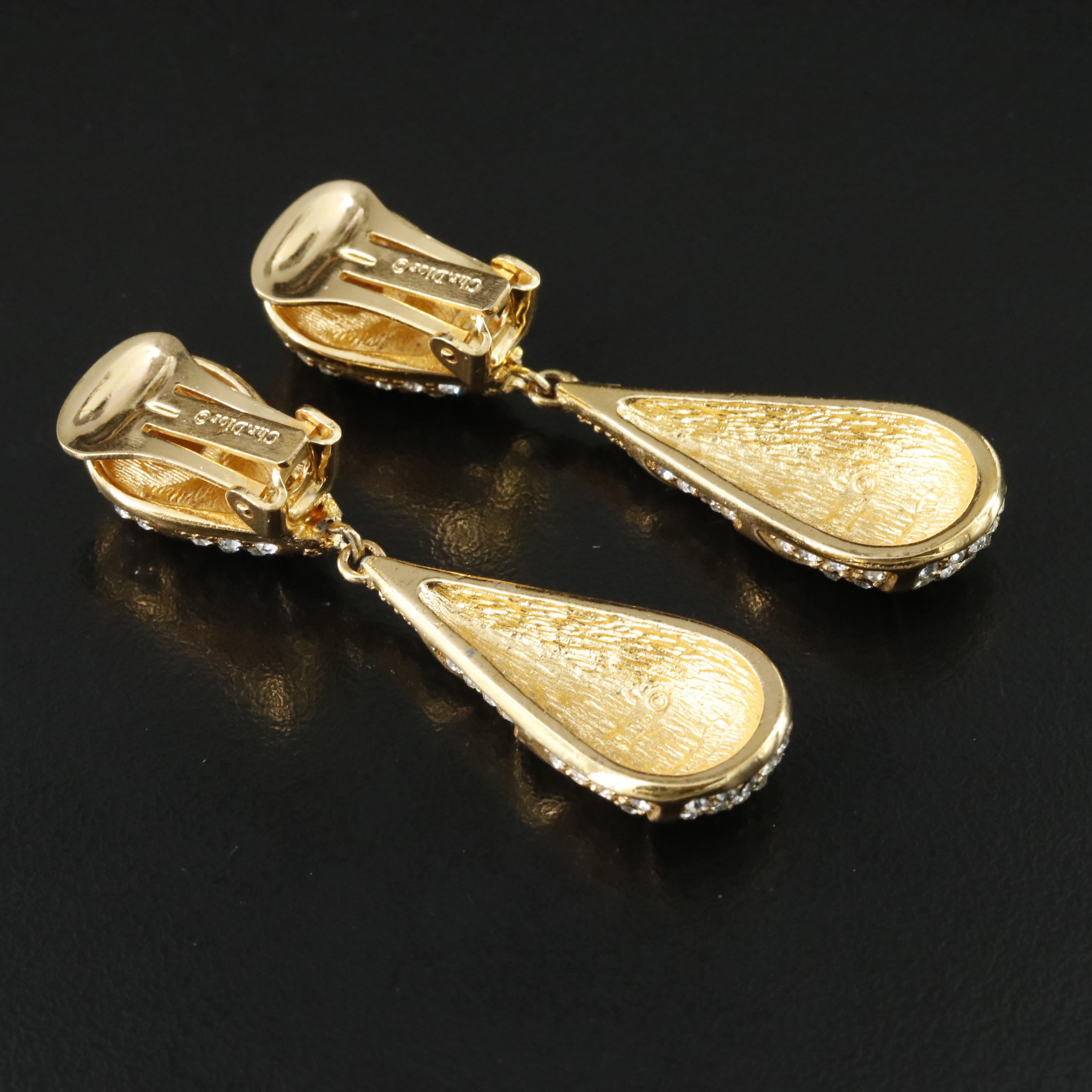 Christian Dior Crystal Earrings and Station Bracelet