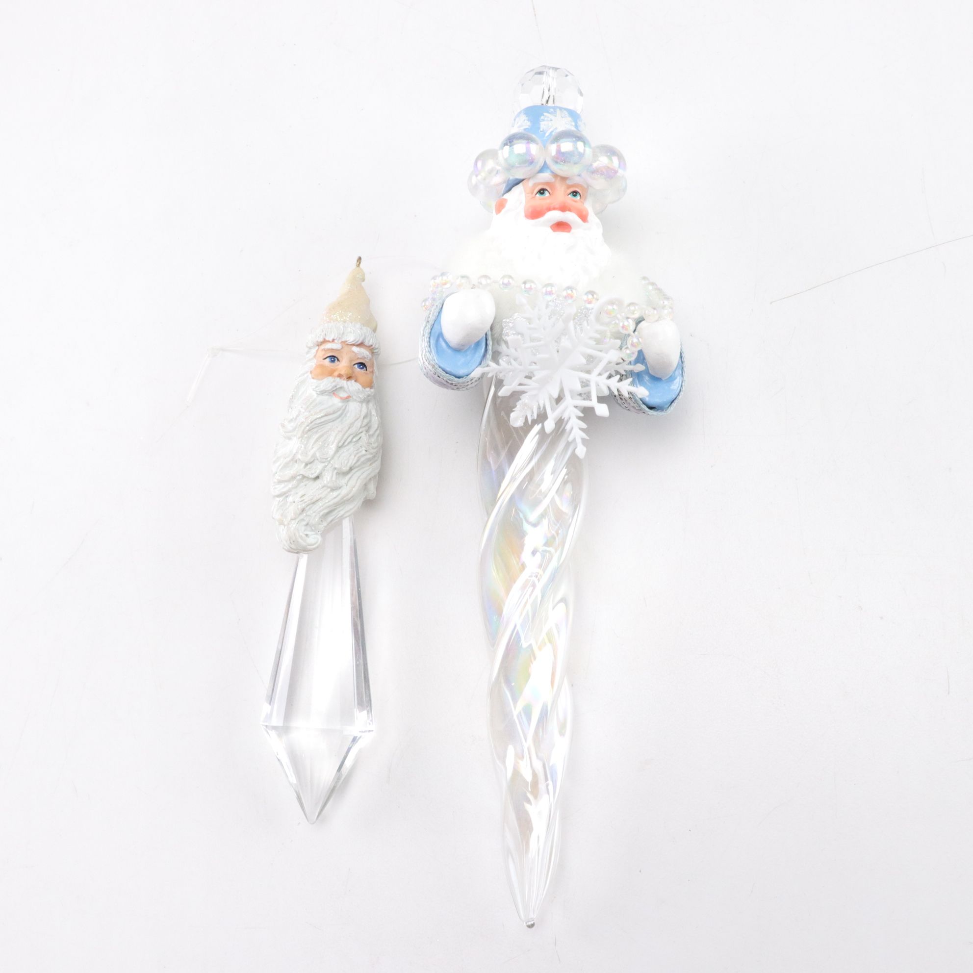 Assorted Icicle, Figurine & Orb Santa Christmas Ornaments