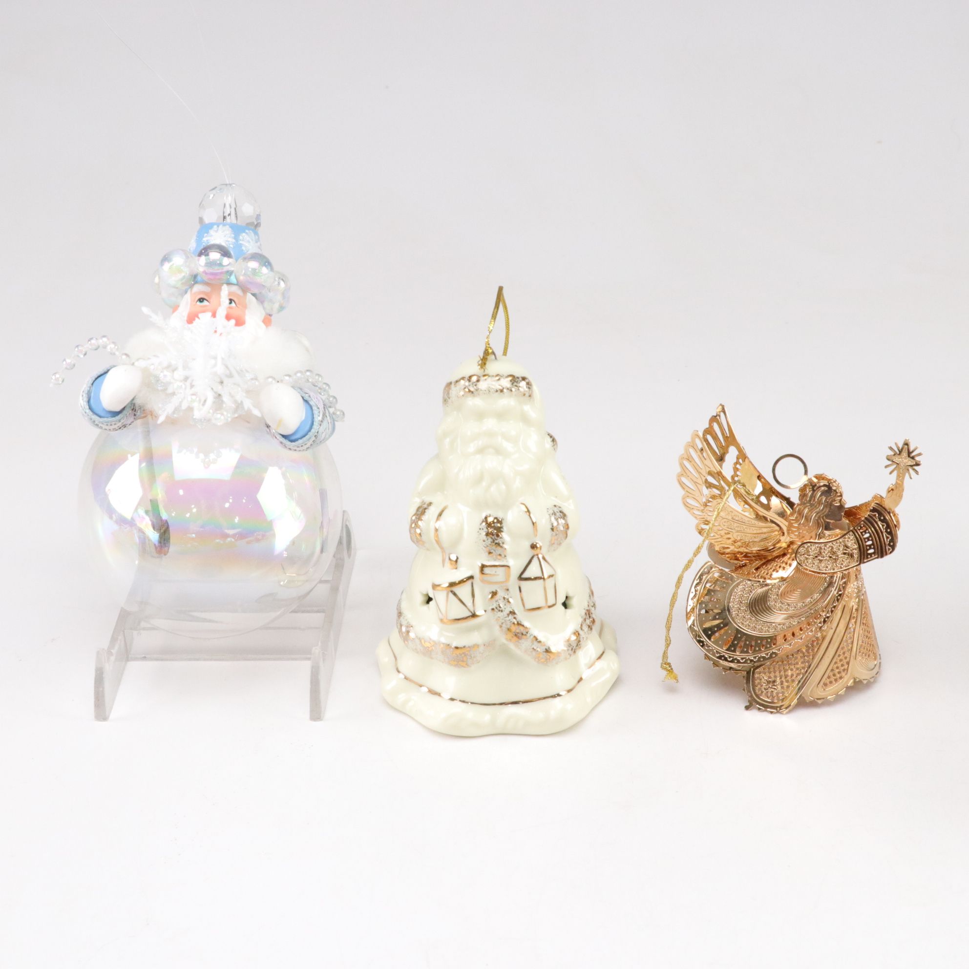 Assorted Icicle, Figurine & Orb Santa Christmas Ornaments