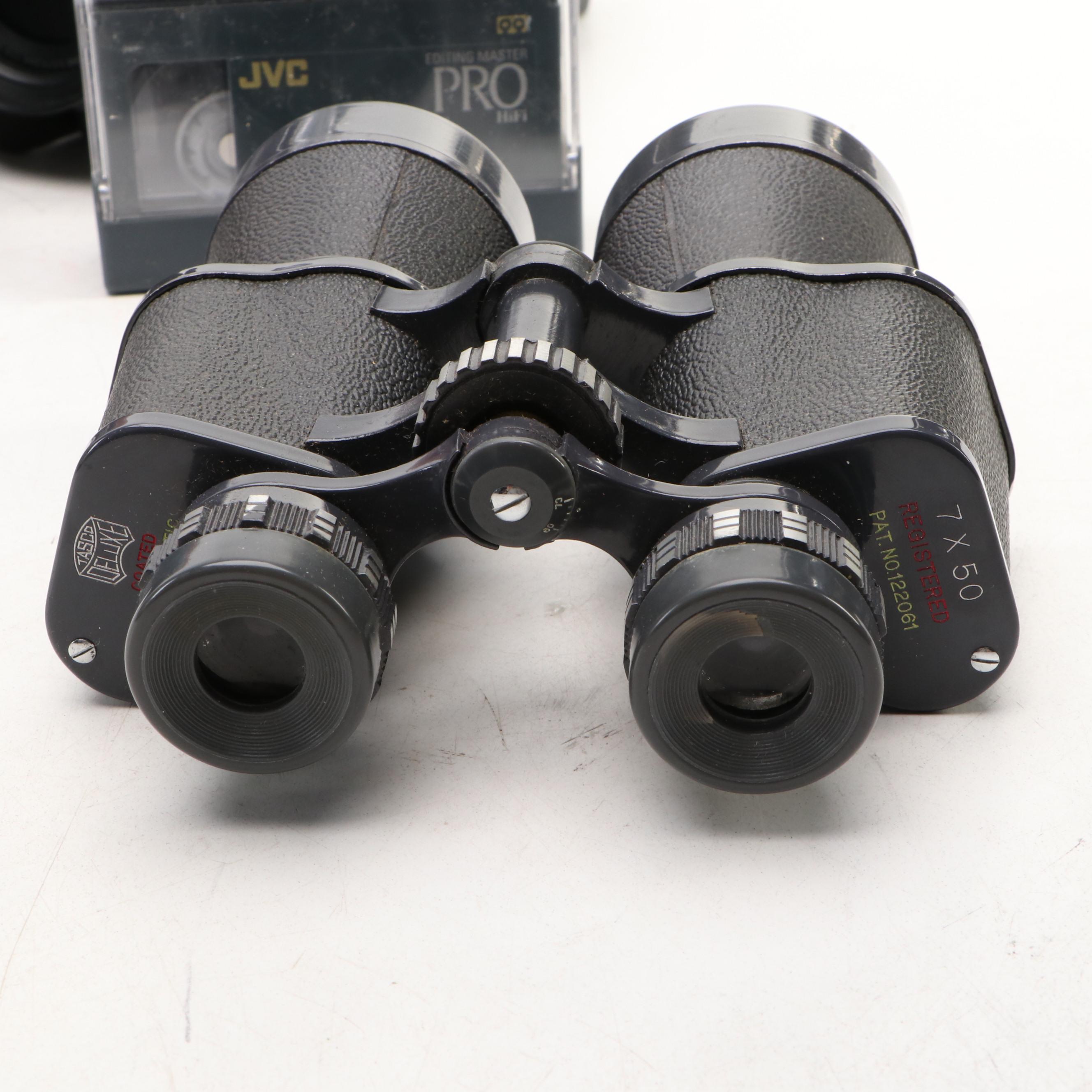 Panasonic Palmcorder IQ and Nikon AF Nikkor with Binoculars