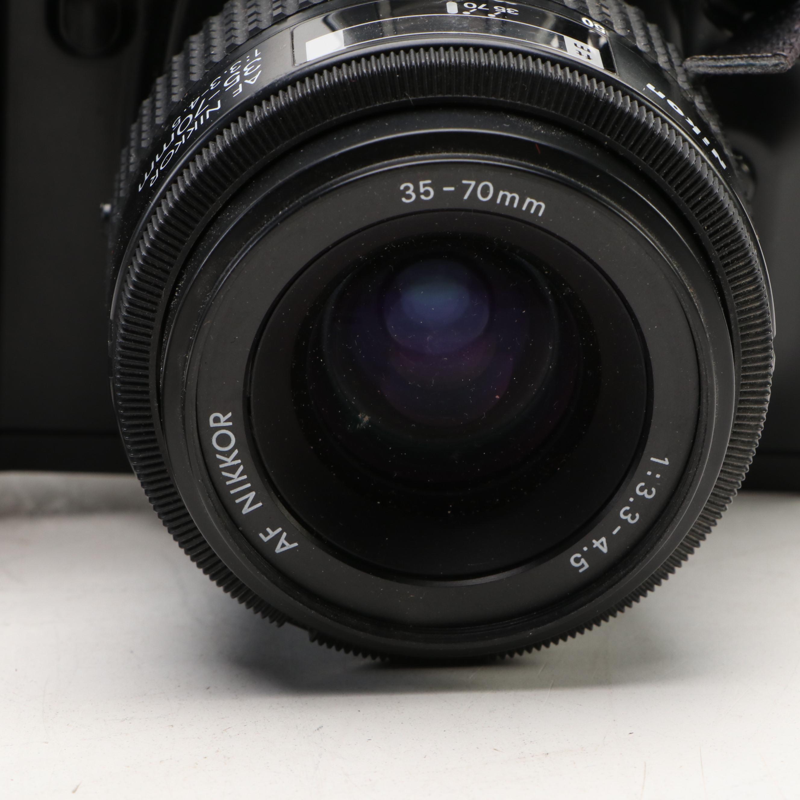 Panasonic Palmcorder IQ and Nikon AF Nikkor with Binoculars