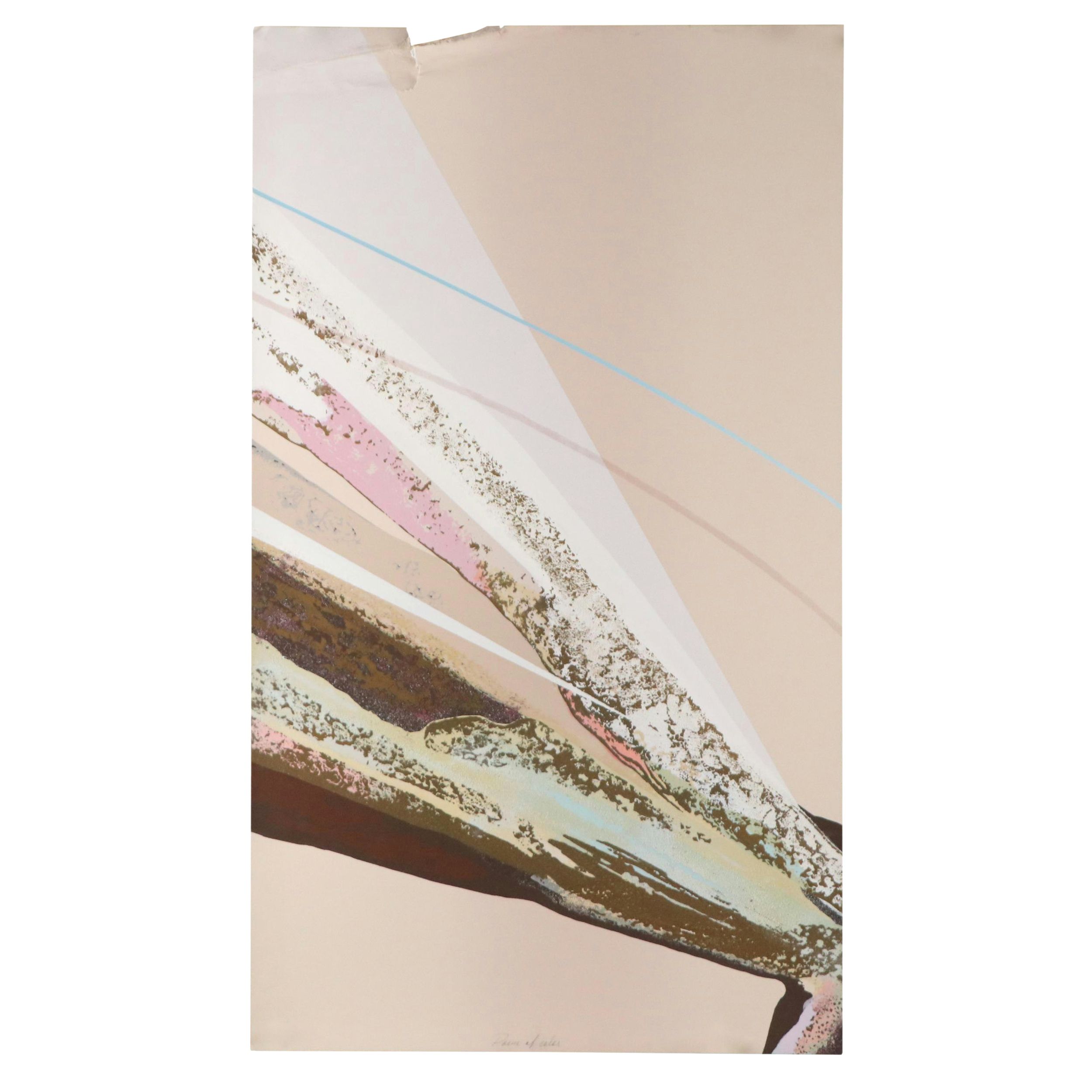 Elba Alvarez Abstract Textured Serigraph "Poem of Color," Late 20th–21st C.