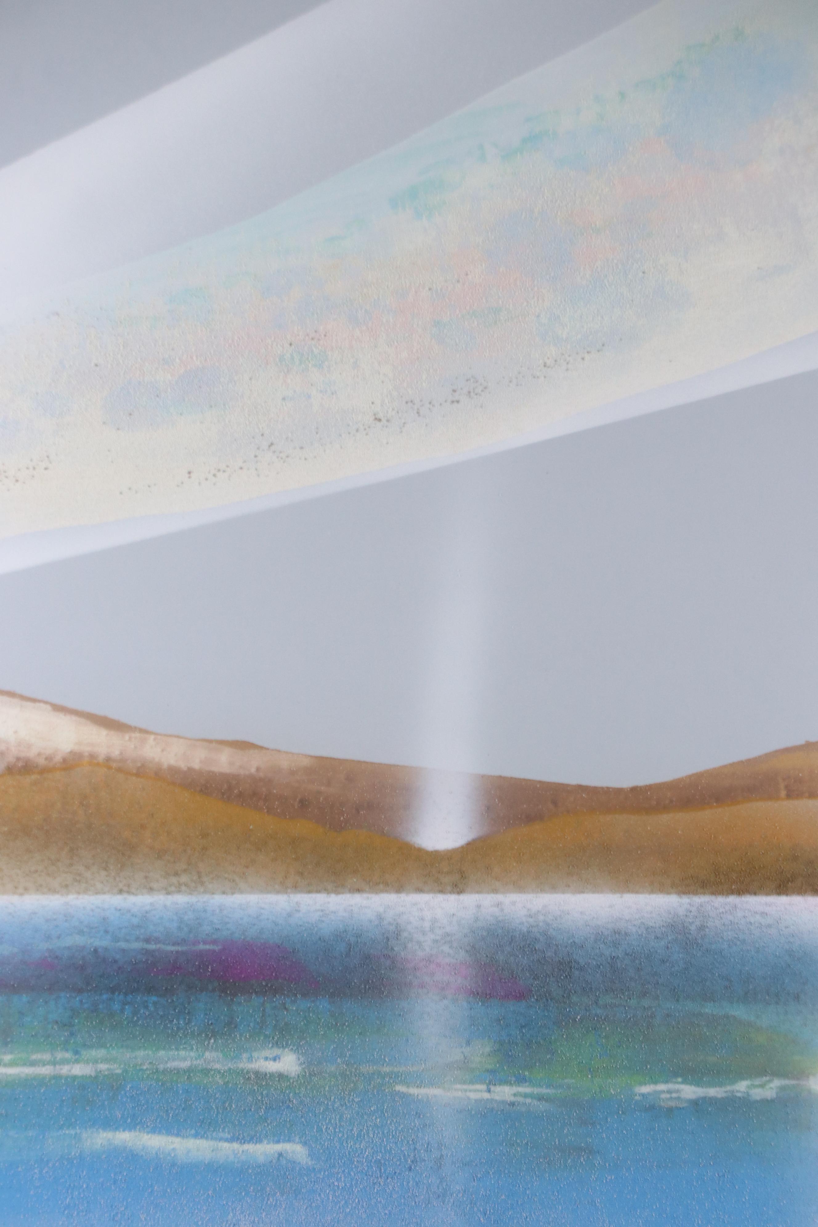 Elba Alvarez Textured Serigraph "Amanecer," Late 20th - 21st Century