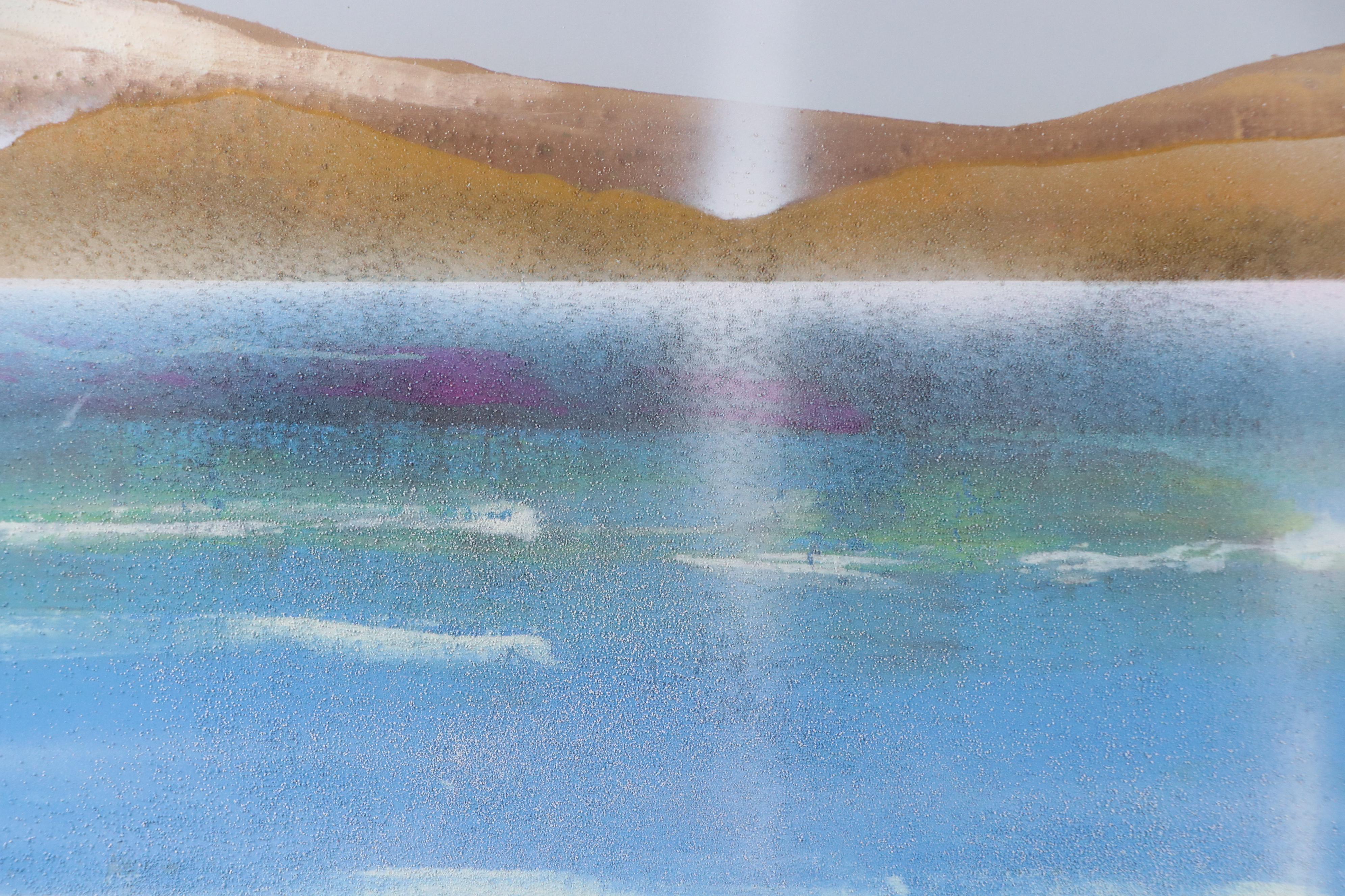 Elba Alvarez Textured Serigraph "Amanecer," Late 20th - 21st Century