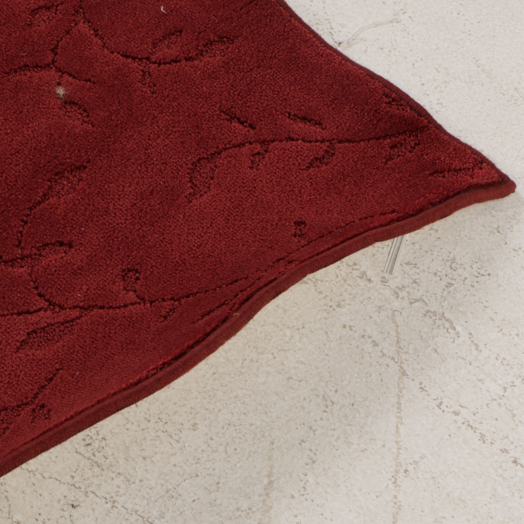 Two Machine Made Red Area Rugs