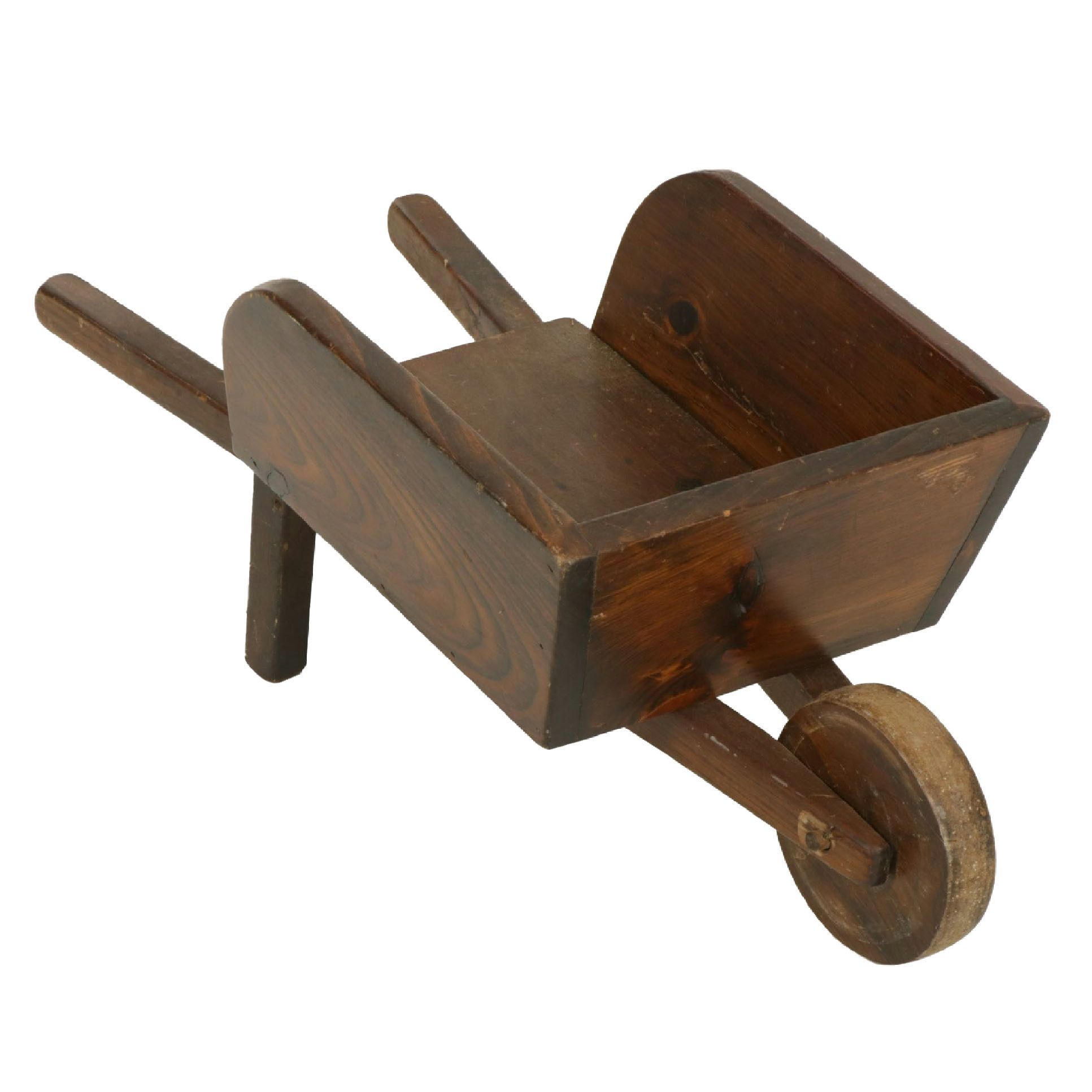 Small Wooden Wheel Barrel