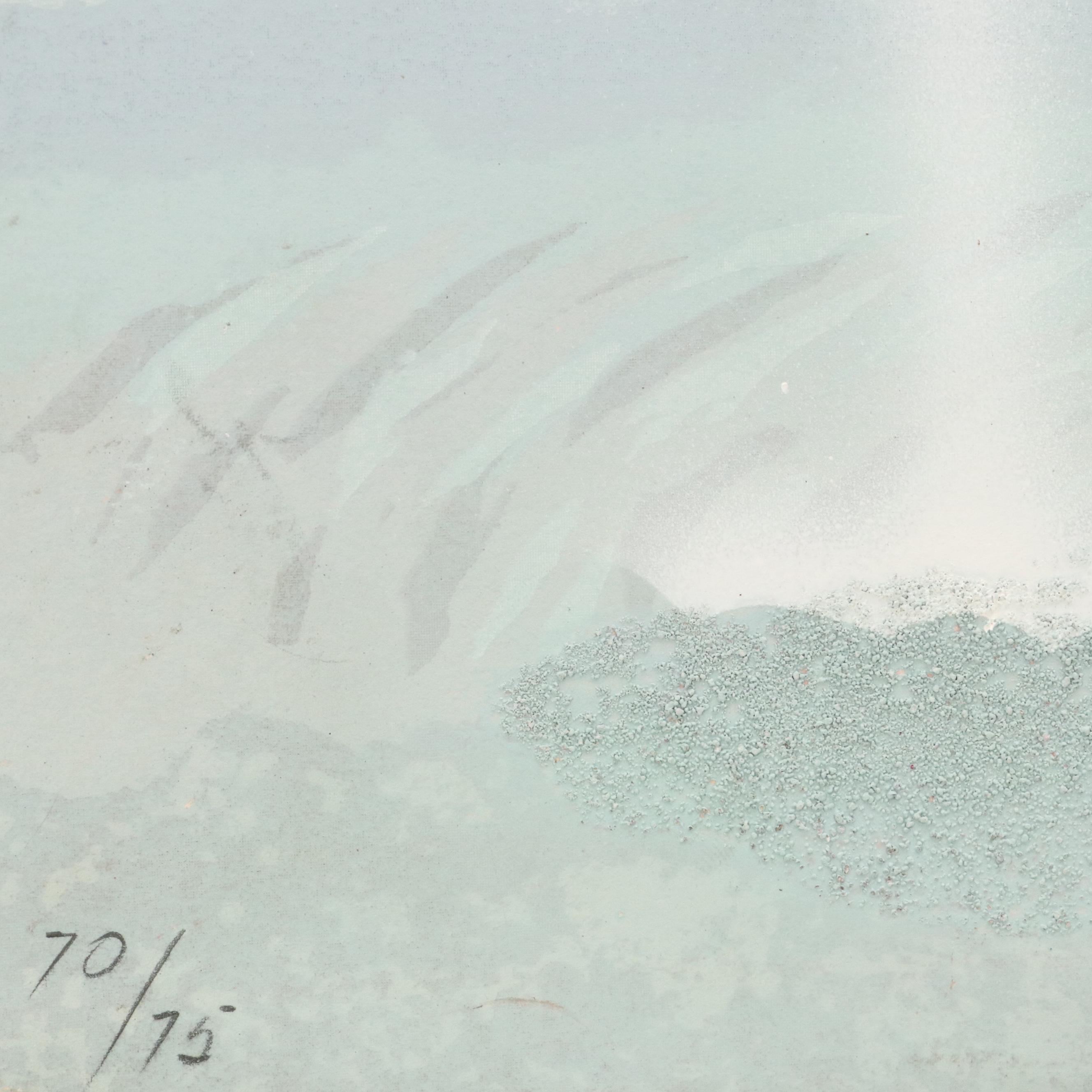 Elba Alvarez Landscape Embellished Serigraph "Paisaje," Late 20th Century