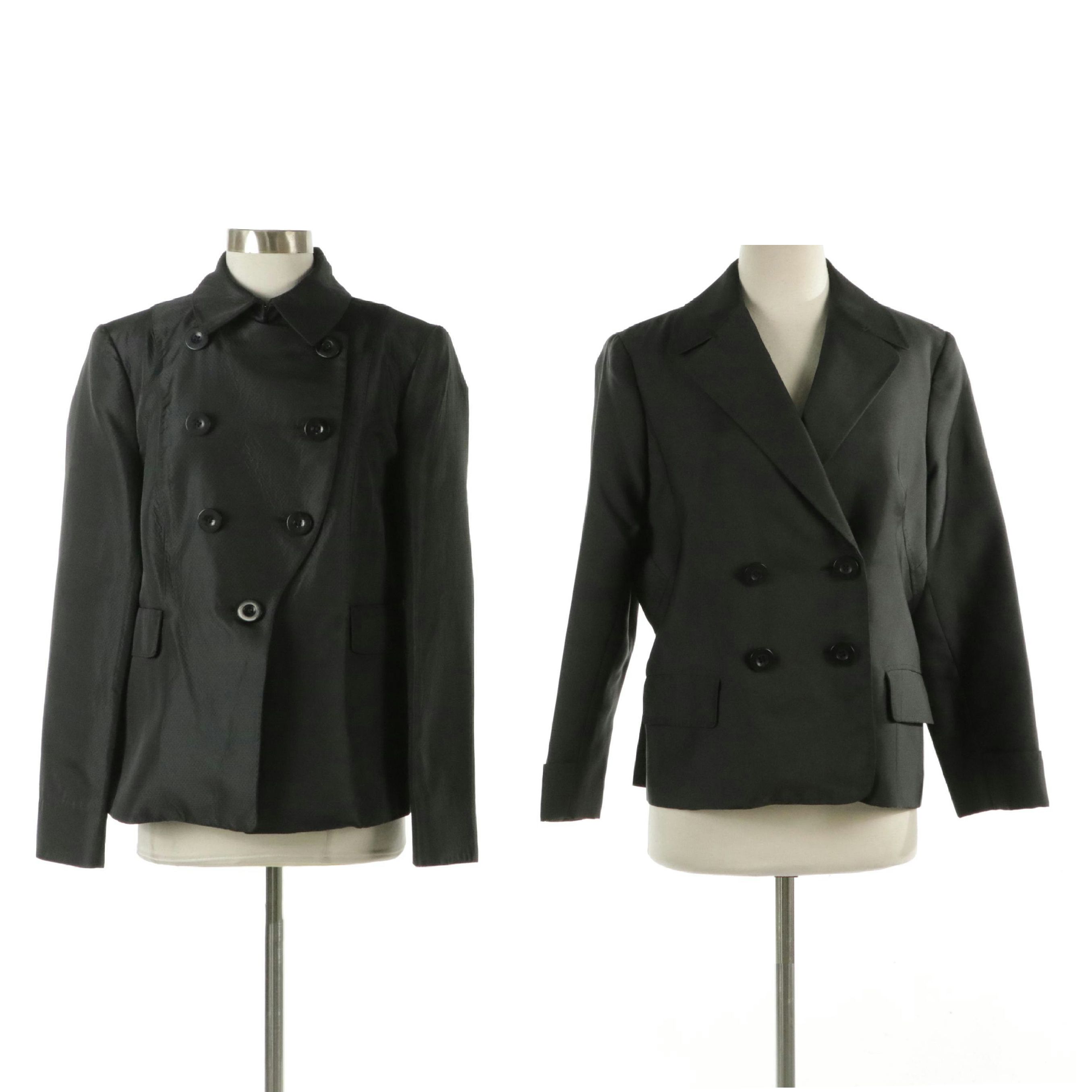 Leon Max Black Double-Breasted Blazers