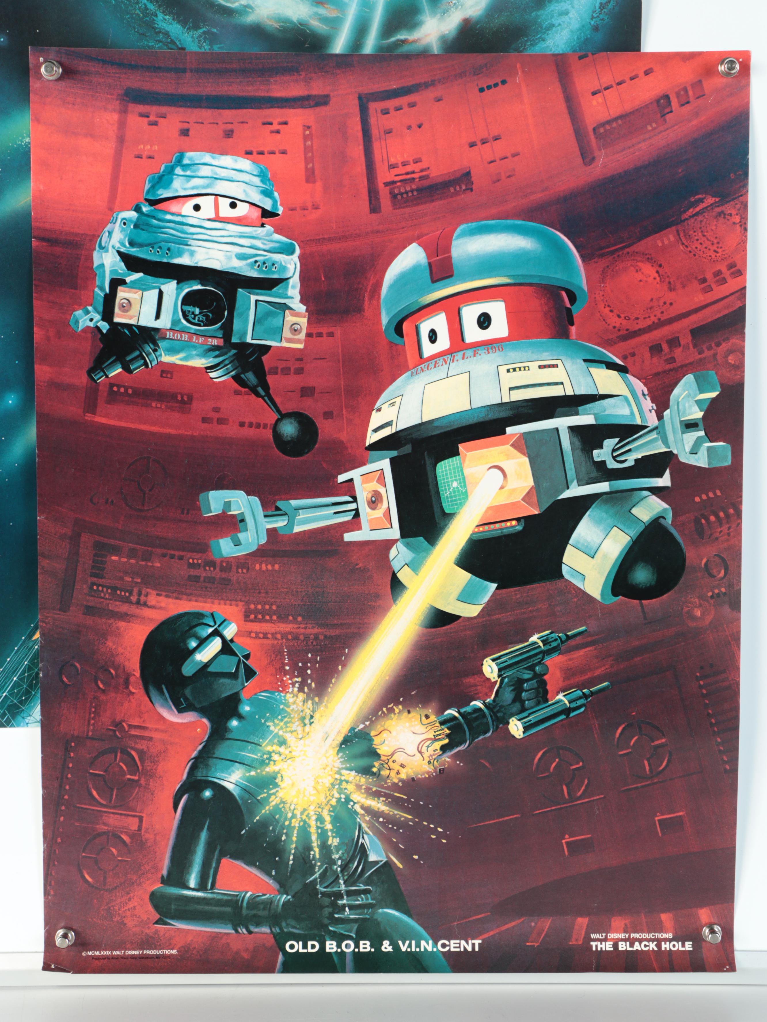 "Star Wars" Coca-Cola Chewbacca Poster with "The Black Hole" Posters, 1970s