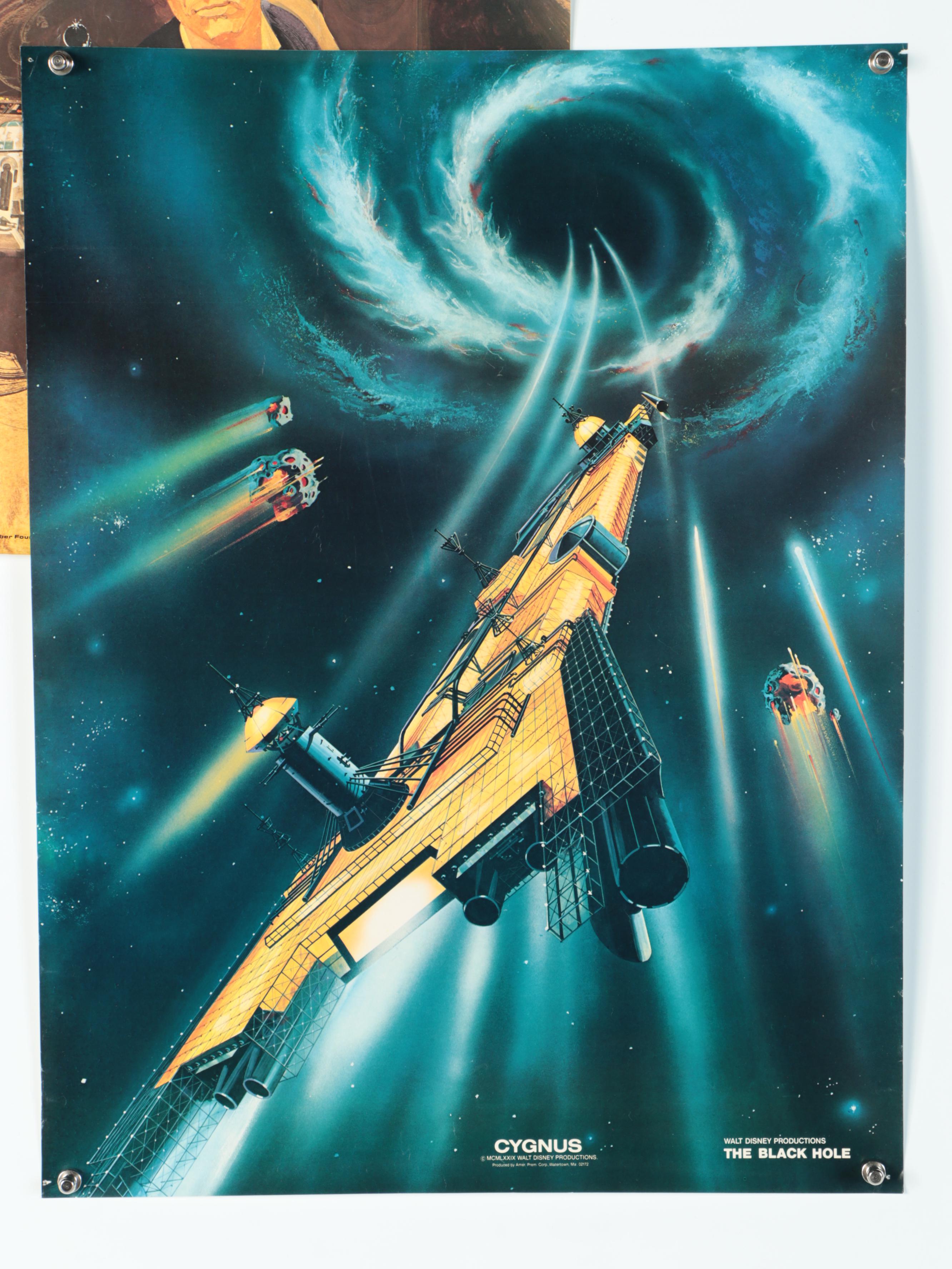 "Star Wars" Coca-Cola Chewbacca Poster with "The Black Hole" Posters, 1970s