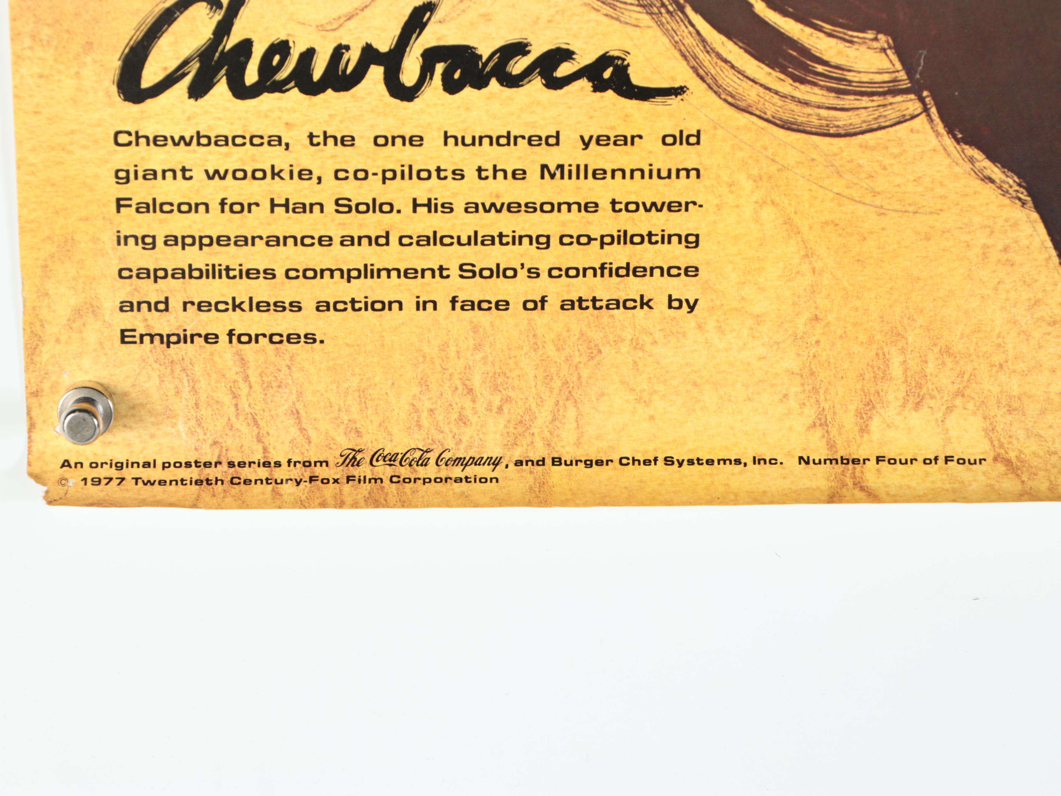 "Star Wars" Coca-Cola Chewbacca Poster with "The Black Hole" Posters, 1970s