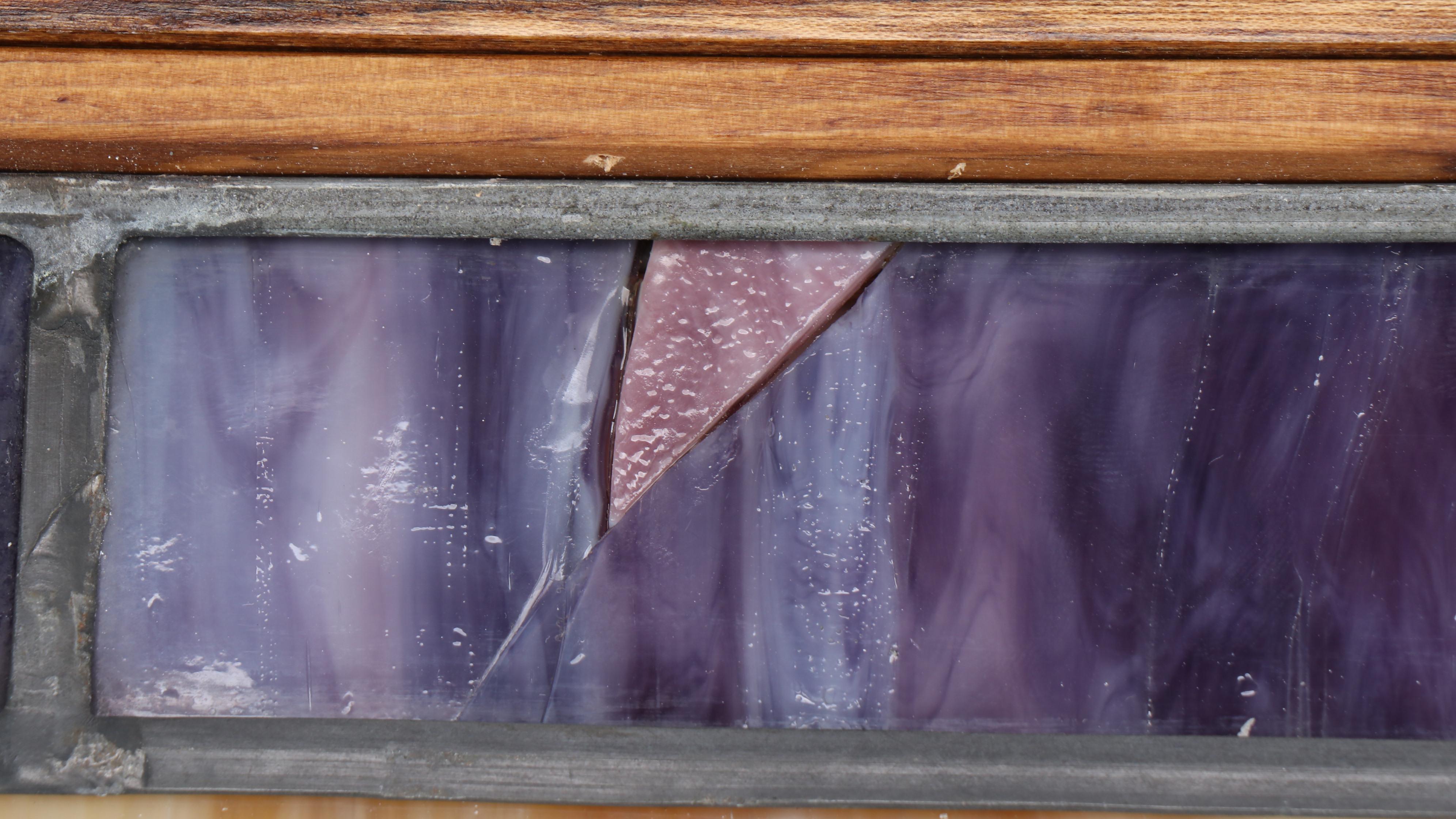 Art and Crafts Style Slag Glass Window Panel