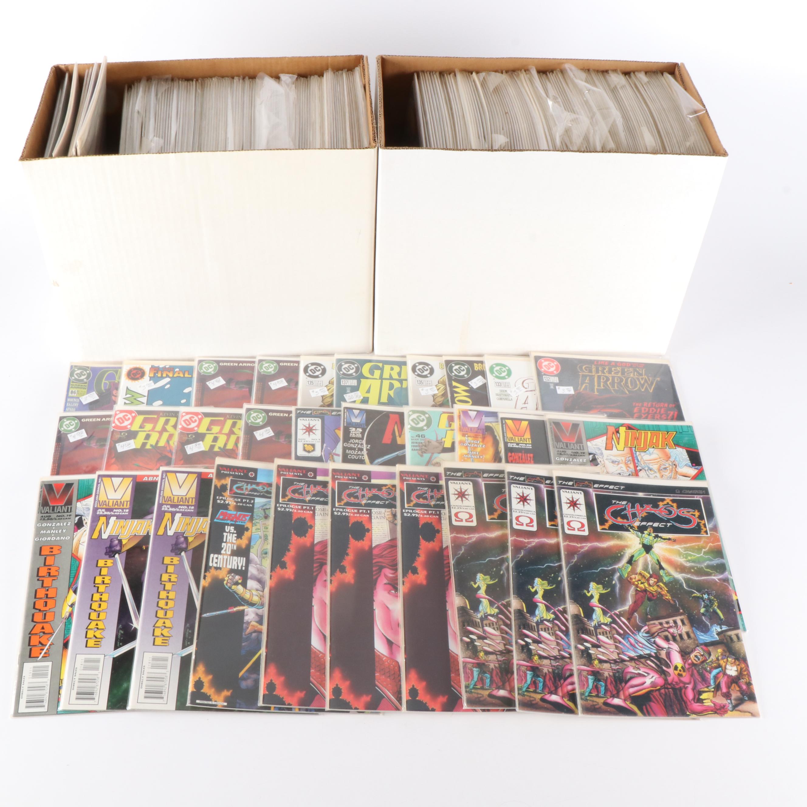 Modern Age Comic Books Featuring "Green Arrow", "Ninjak", and More