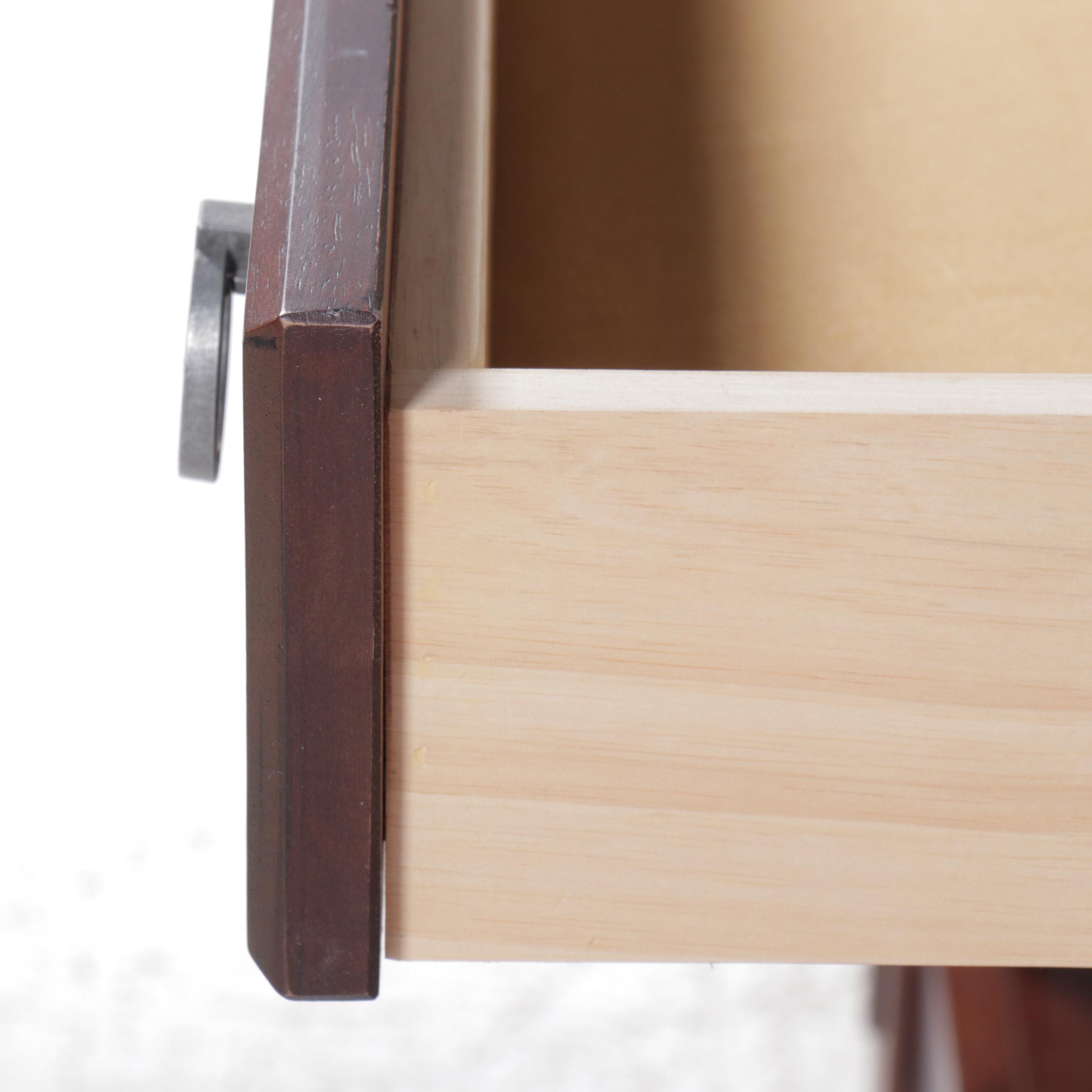 American Signature Craftsman Style Mahogany Console Table