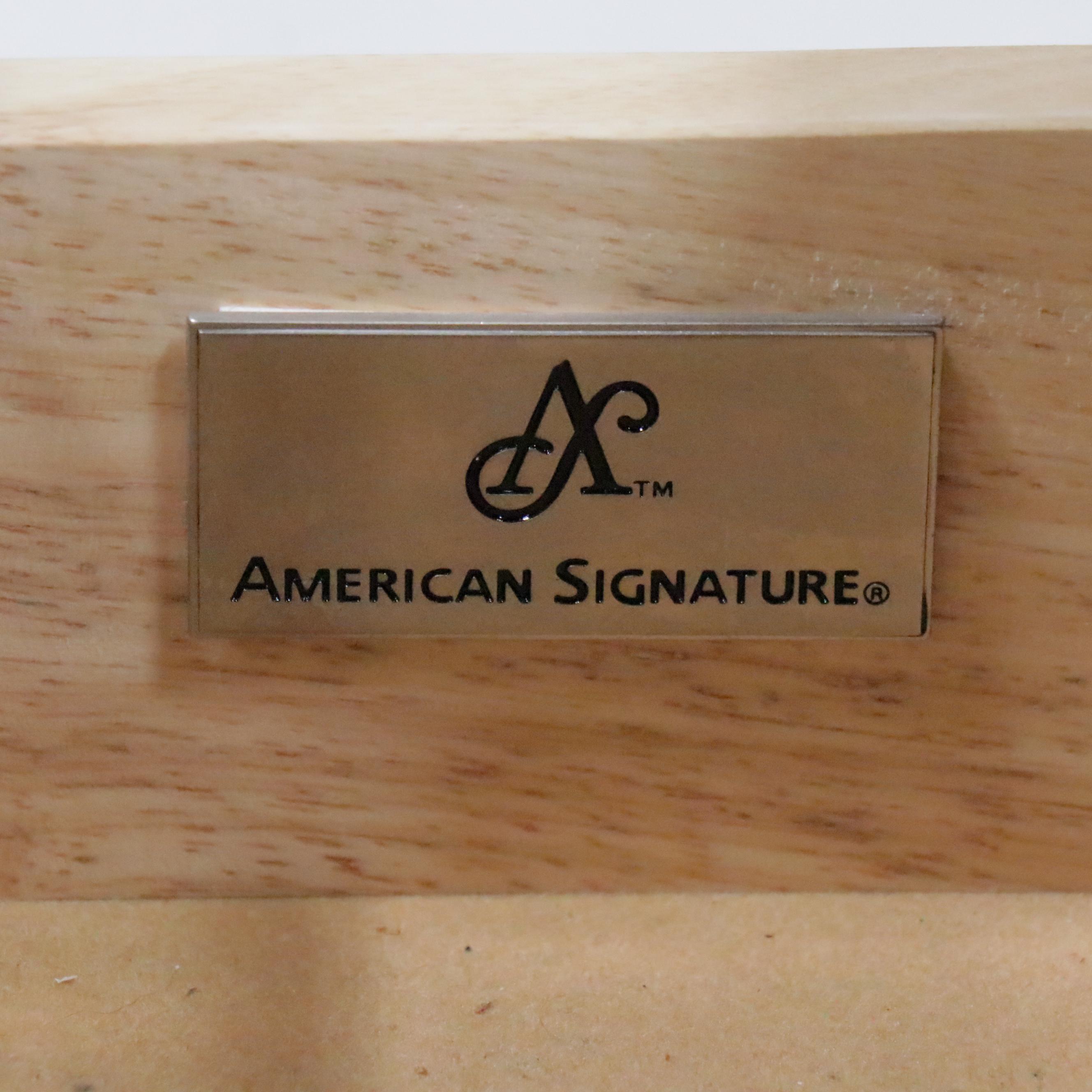 American Signature Craftsman Style Mahogany Console Table