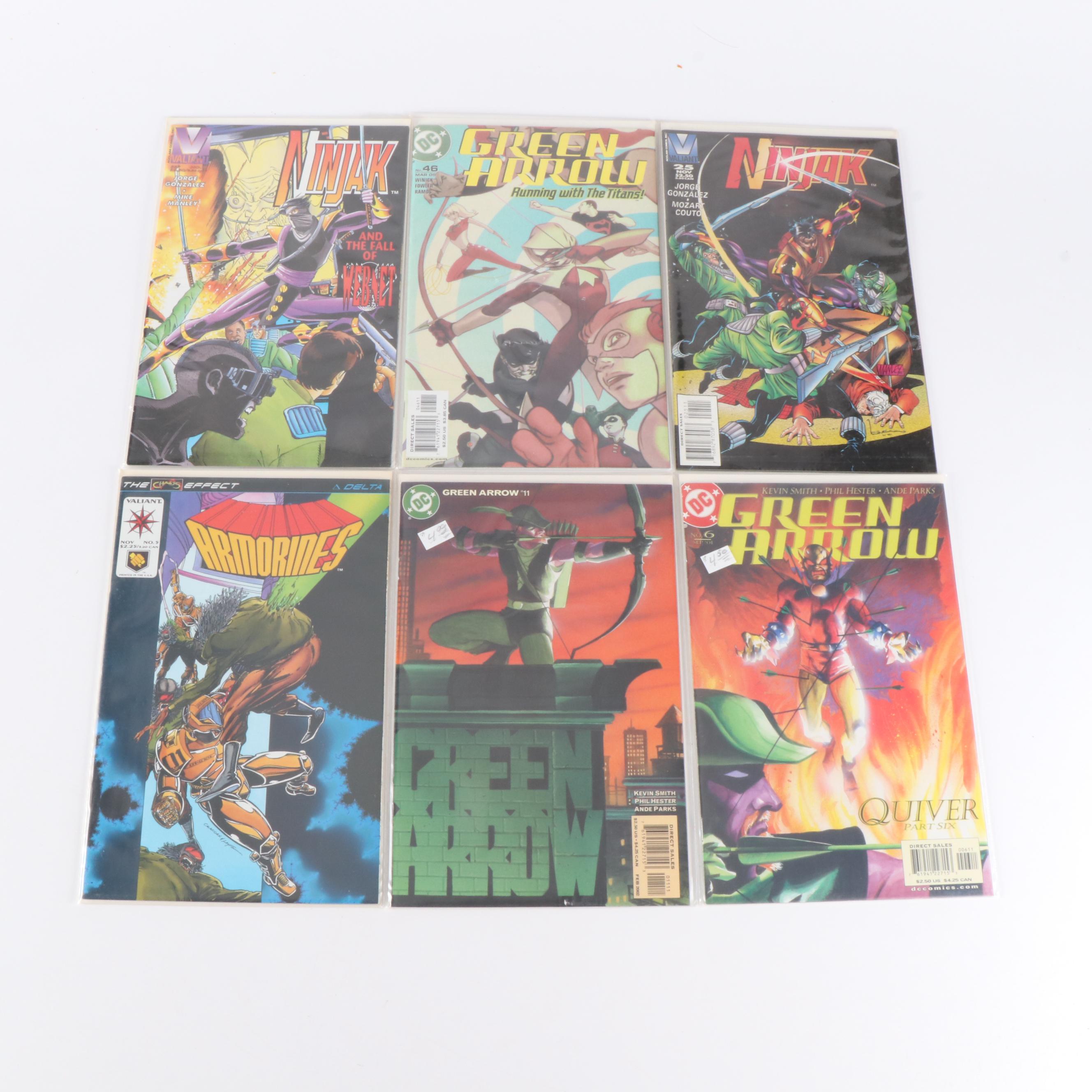 Modern Age Comic Books Featuring "Green Arrow", "Ninjak", and More
