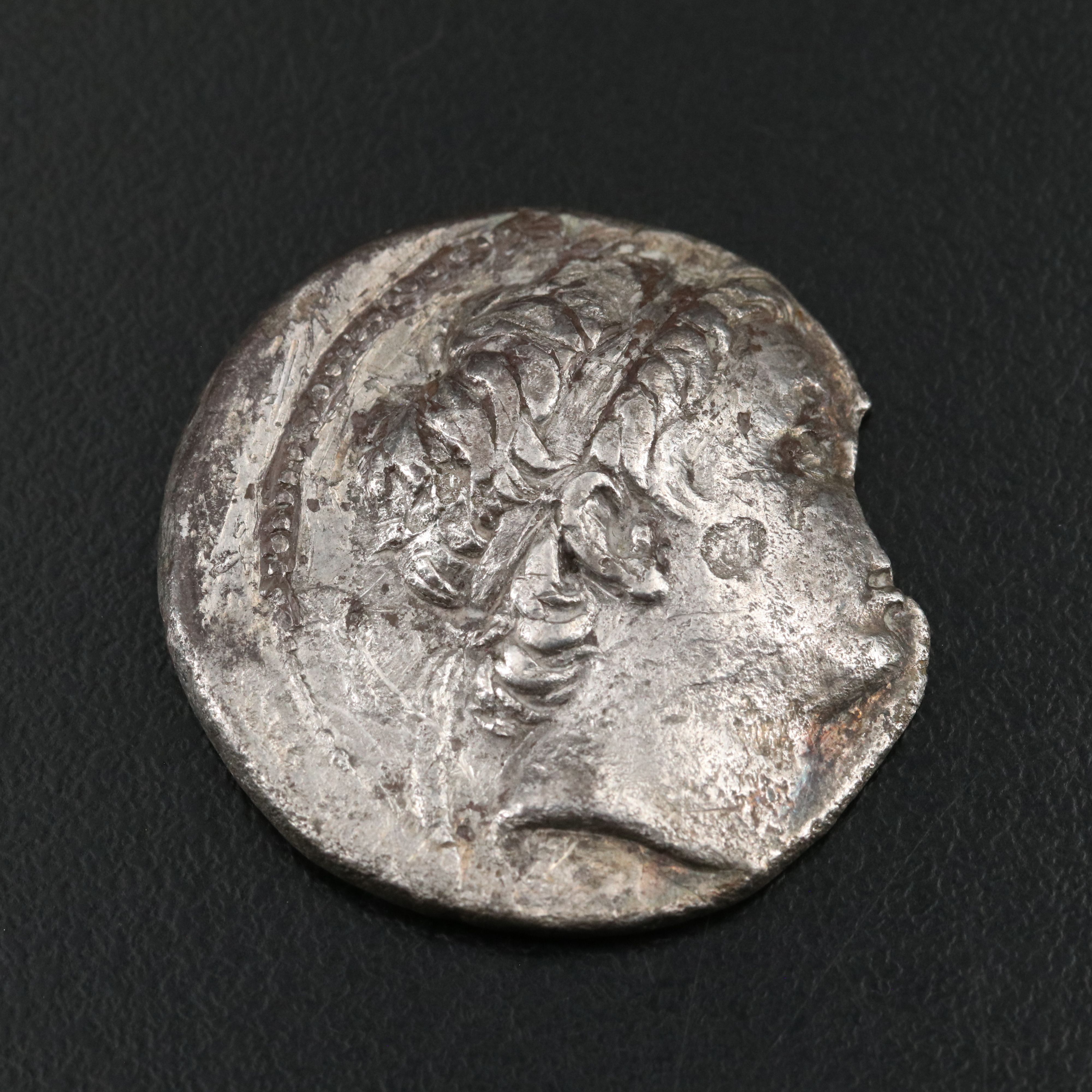 Ancient Seleukid Kingdom AR Tetradrachm Coin of Antiochos III, ca. 200 B.C.