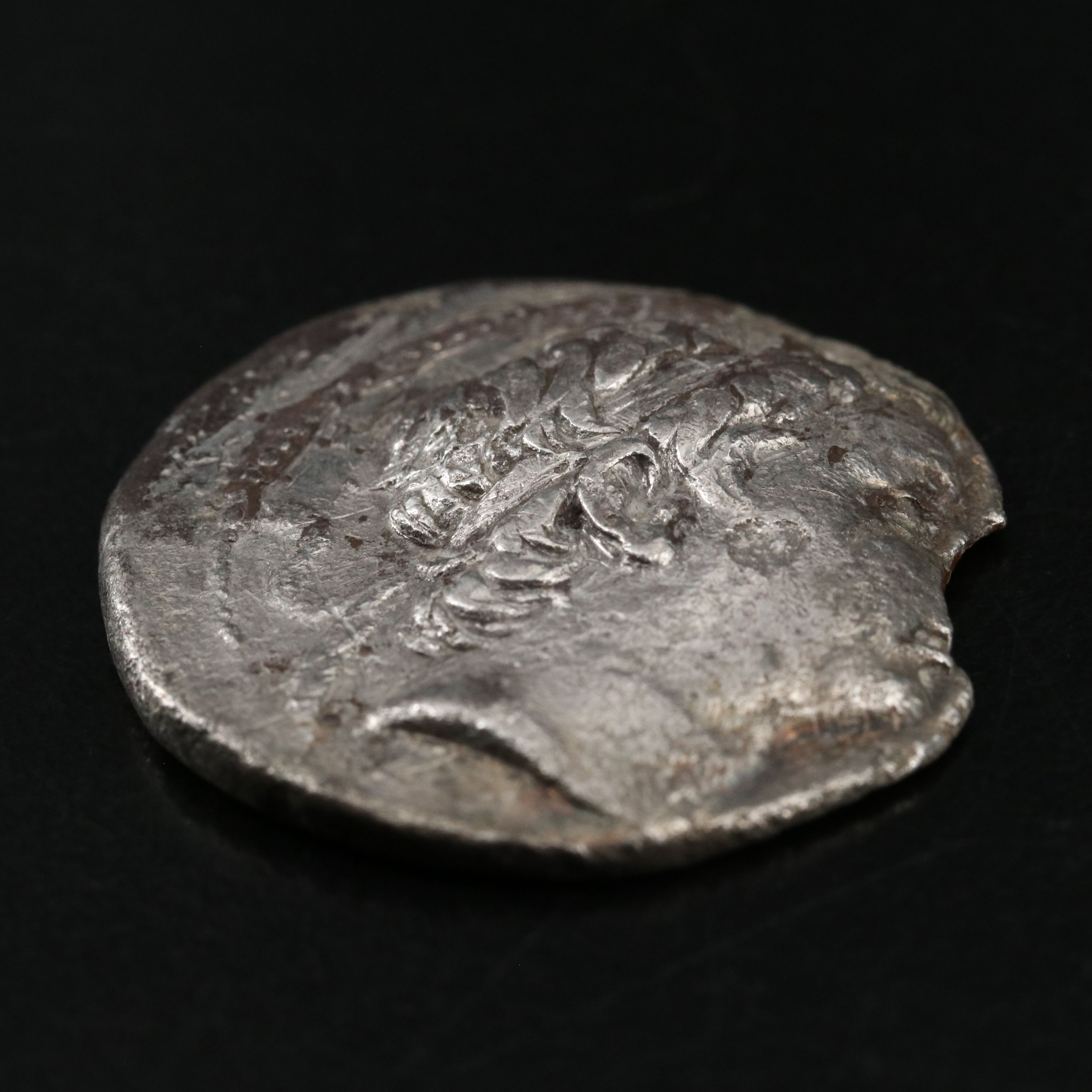 Ancient Seleukid Kingdom AR Tetradrachm Coin of Antiochos III, ca. 200 B.C.